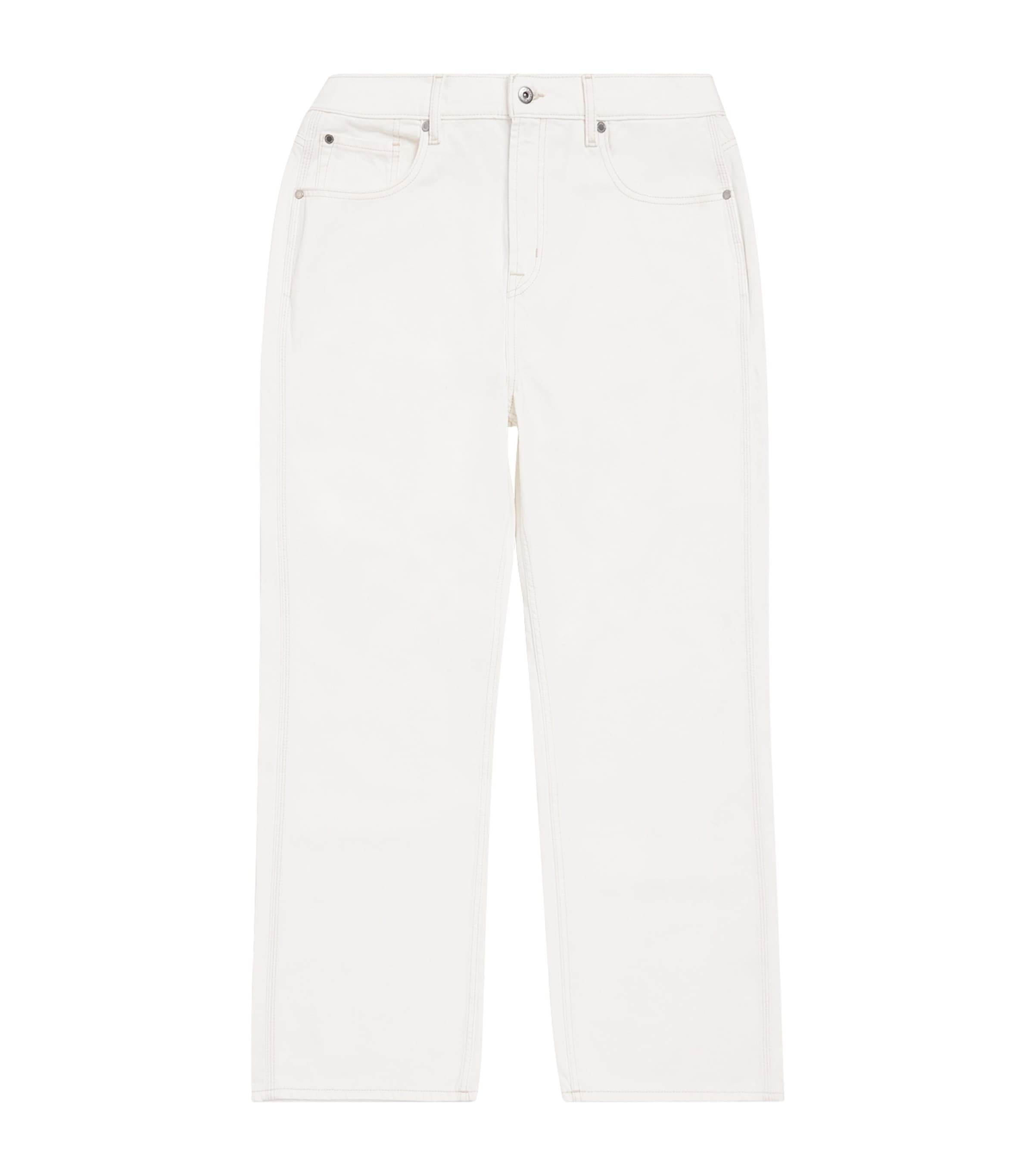 7 For All Mankind Mens Wide-Leg Jeans White Image 1