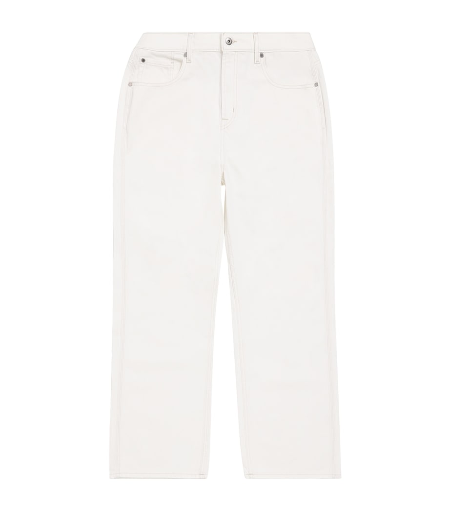 7 For All Mankind Mens Wide-Leg Jeans White Image 1