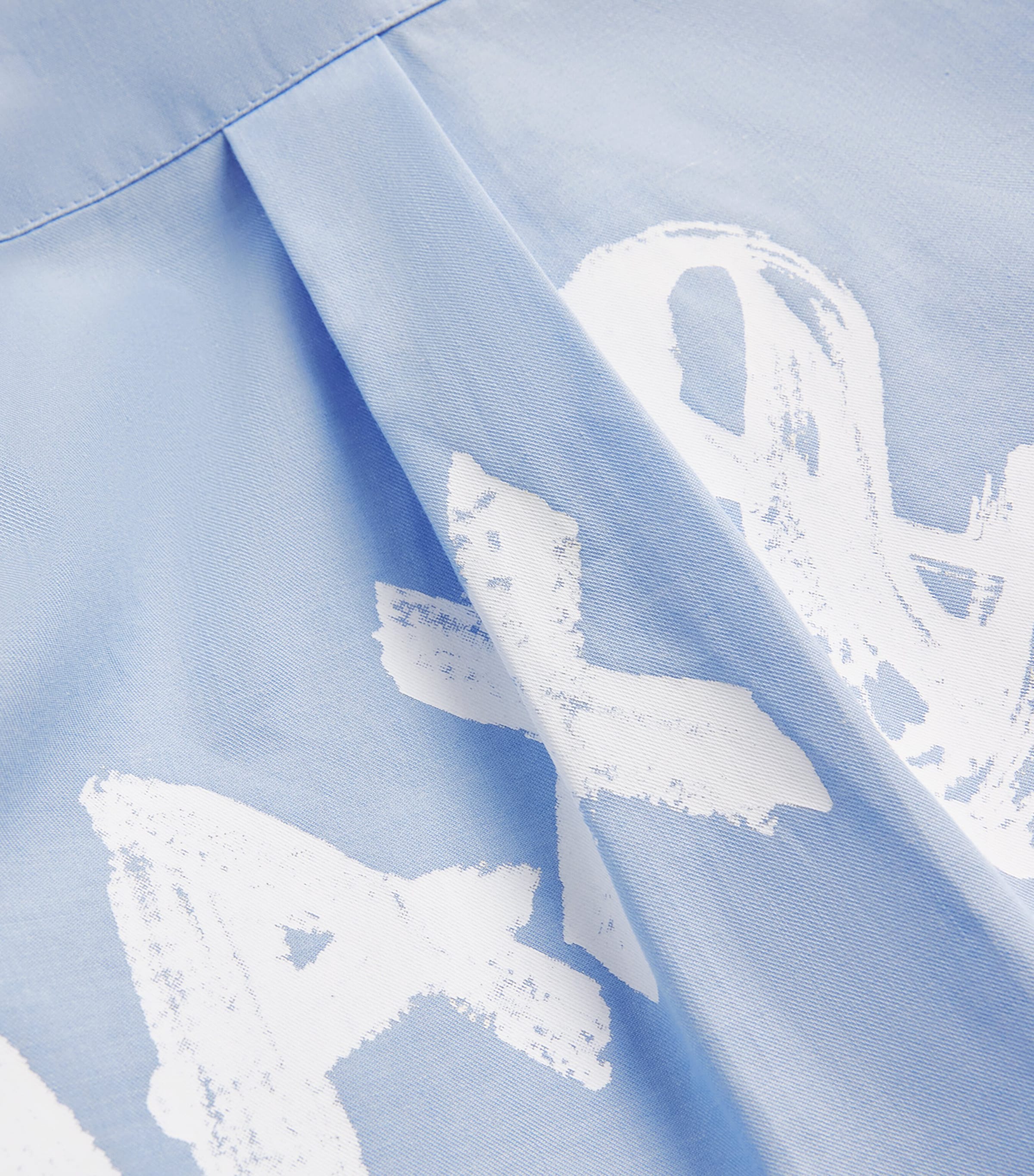 Cotton Twill Logo Shirt LIGHT BLUE Image 5