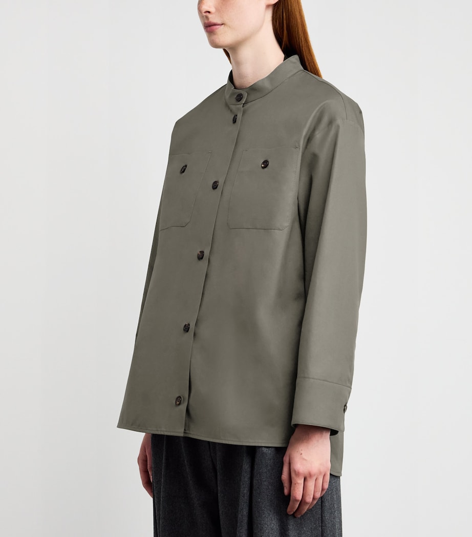 Cotton Twill Shirt GREEN Image 3