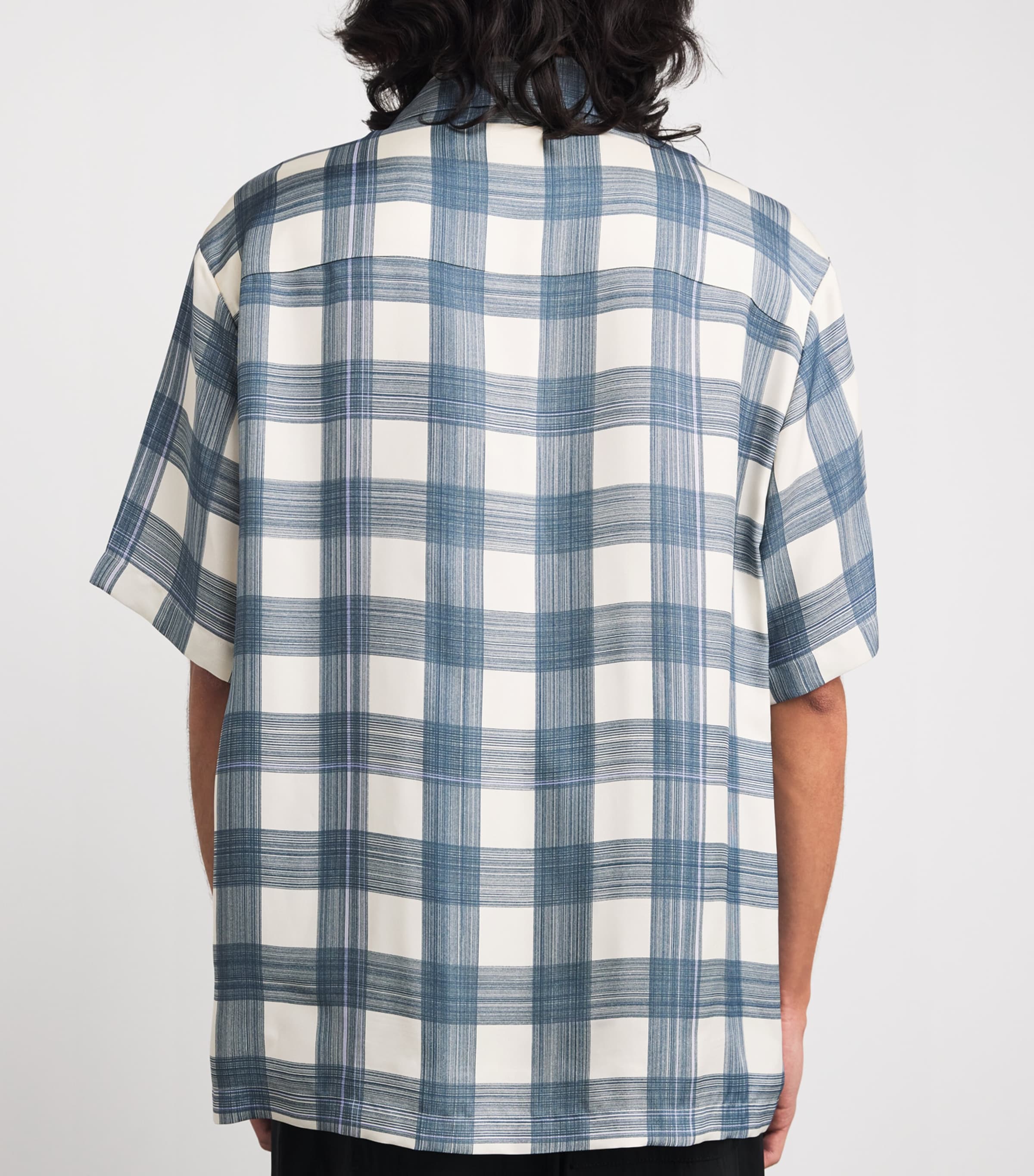 Short-Sleeve Check Shirt 294 BLUE HYDRANGEA Image 4