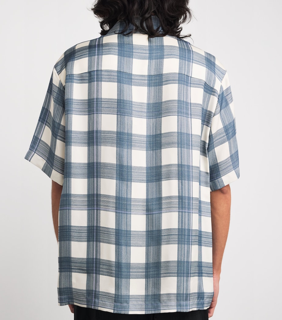 Short-Sleeve Check Shirt 294 BLUE HYDRANGEA Image 4