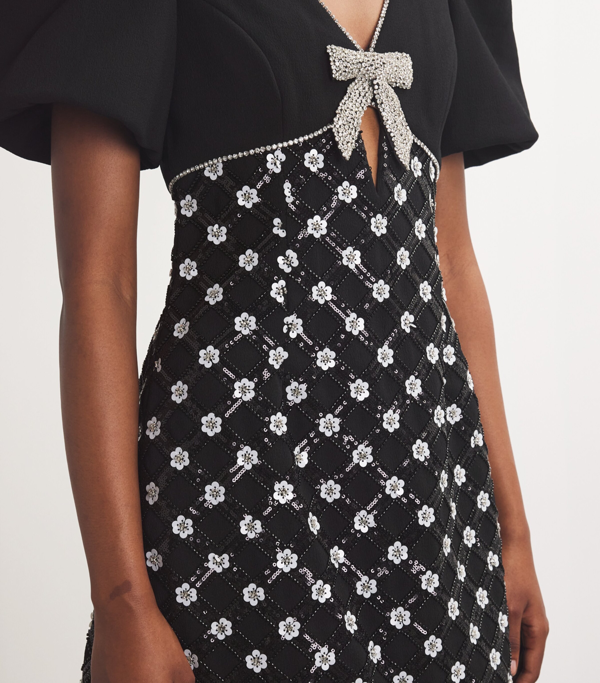 tweed u neckline solid mini dress Tweed Dress | The Amelie | Black / Noir | Classic elegance mini Dress Noir / M by Chloe Colette