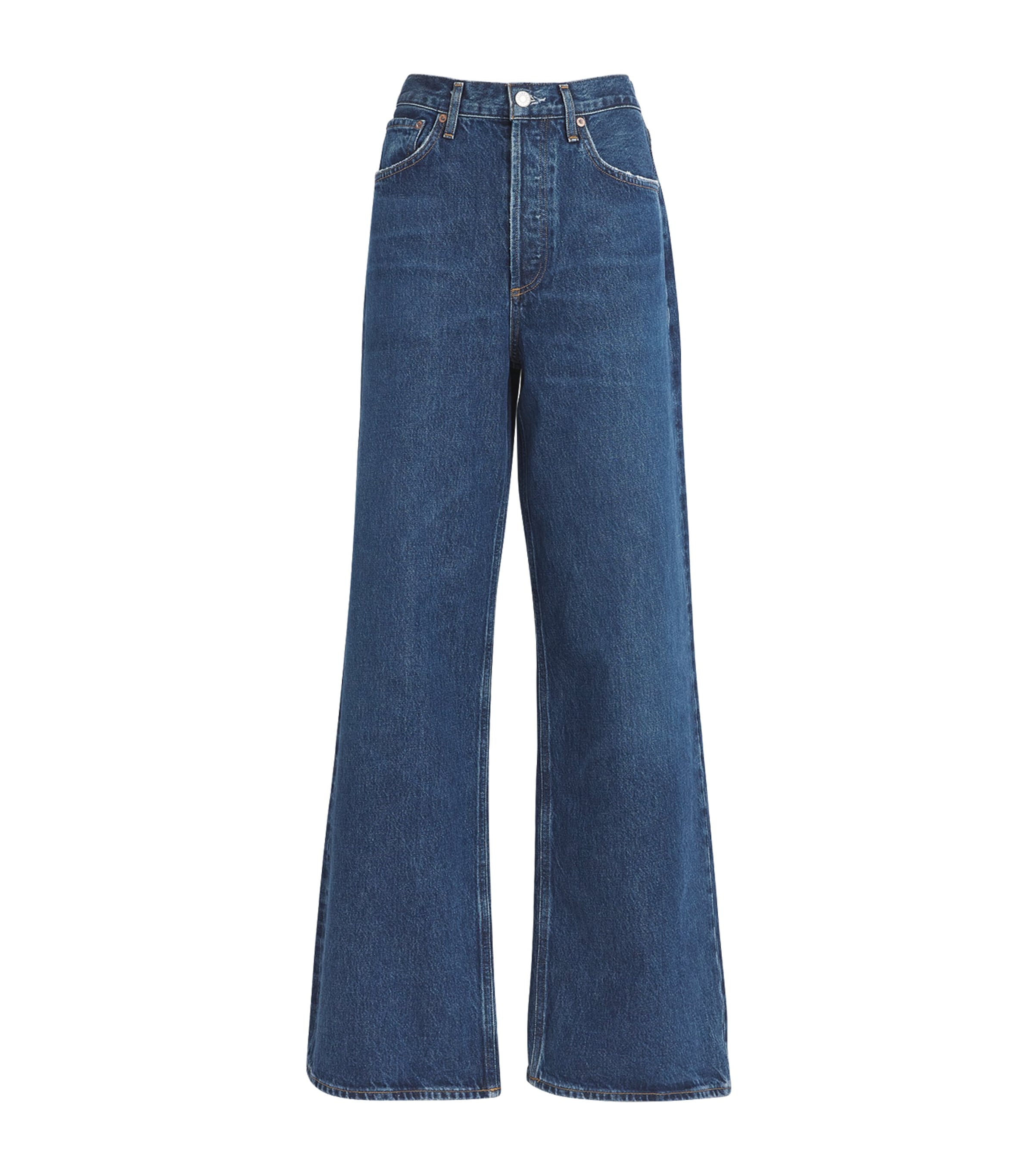 Agolde Dame Wide-leg Jeans In Blue