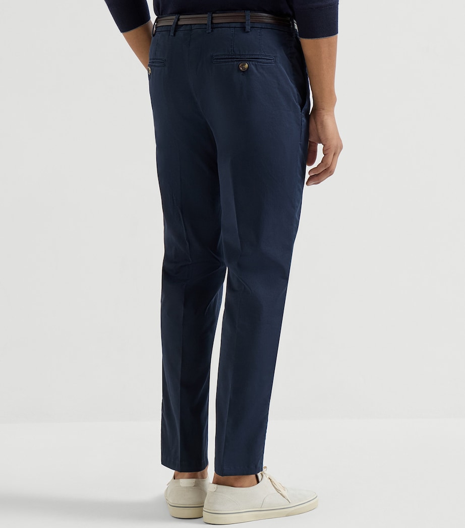 Brunello Cucinelli Mens Pima Cotton Comfort Gabardine Trousers Image 5