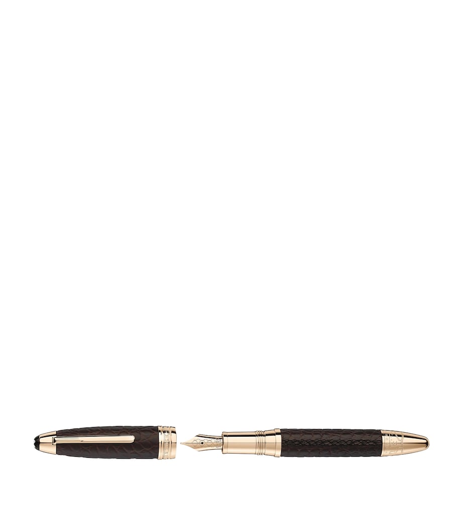 Platinum-Plated Leather Meisterstück Fountain Pen BROWN Image 3