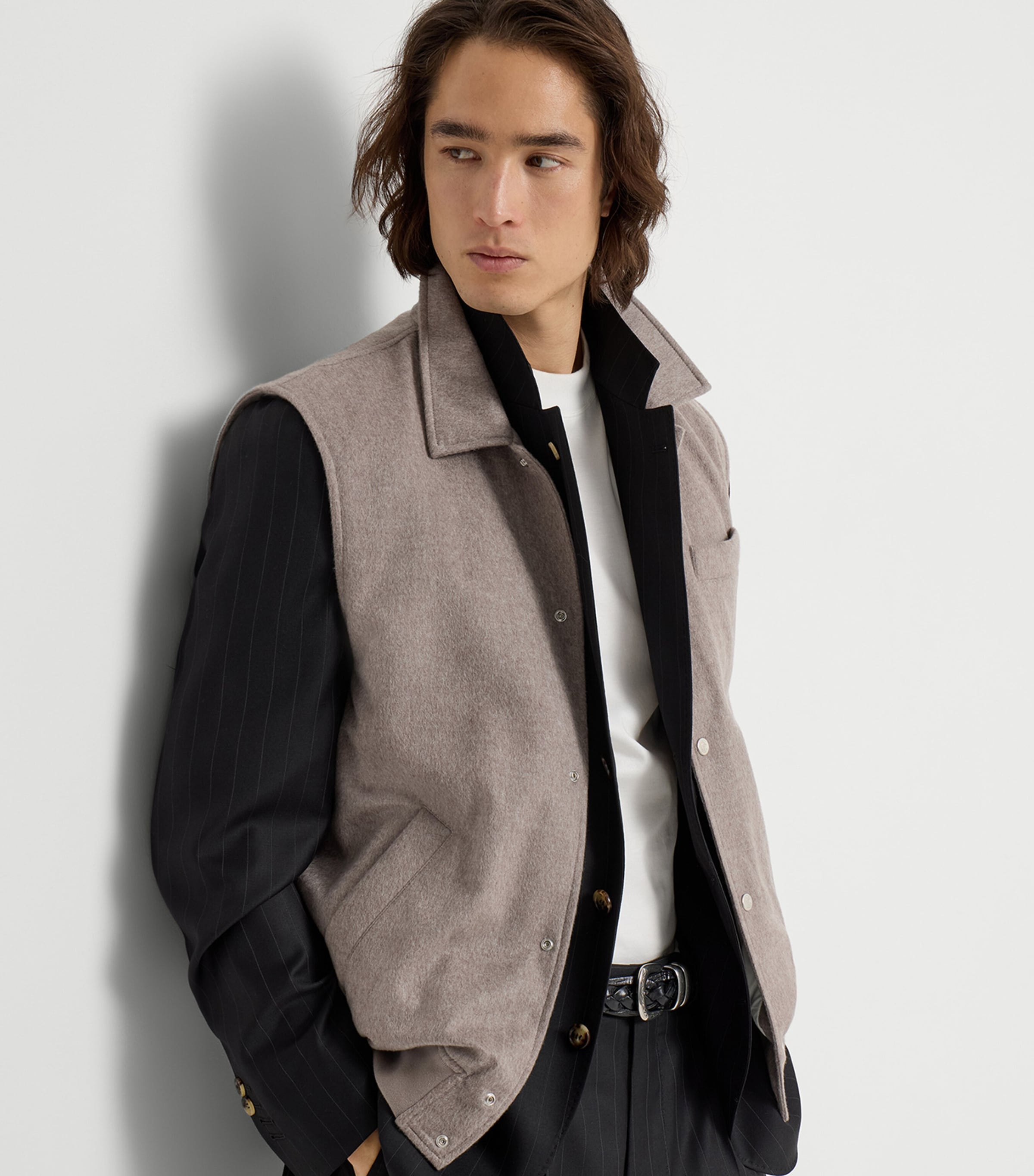 Brunello Cucinelli Mens Cashmere Padded Gilet Image 4