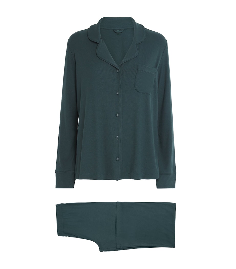 Ribbed Soft Lounge Pyjama Set CYPRESS Image 1