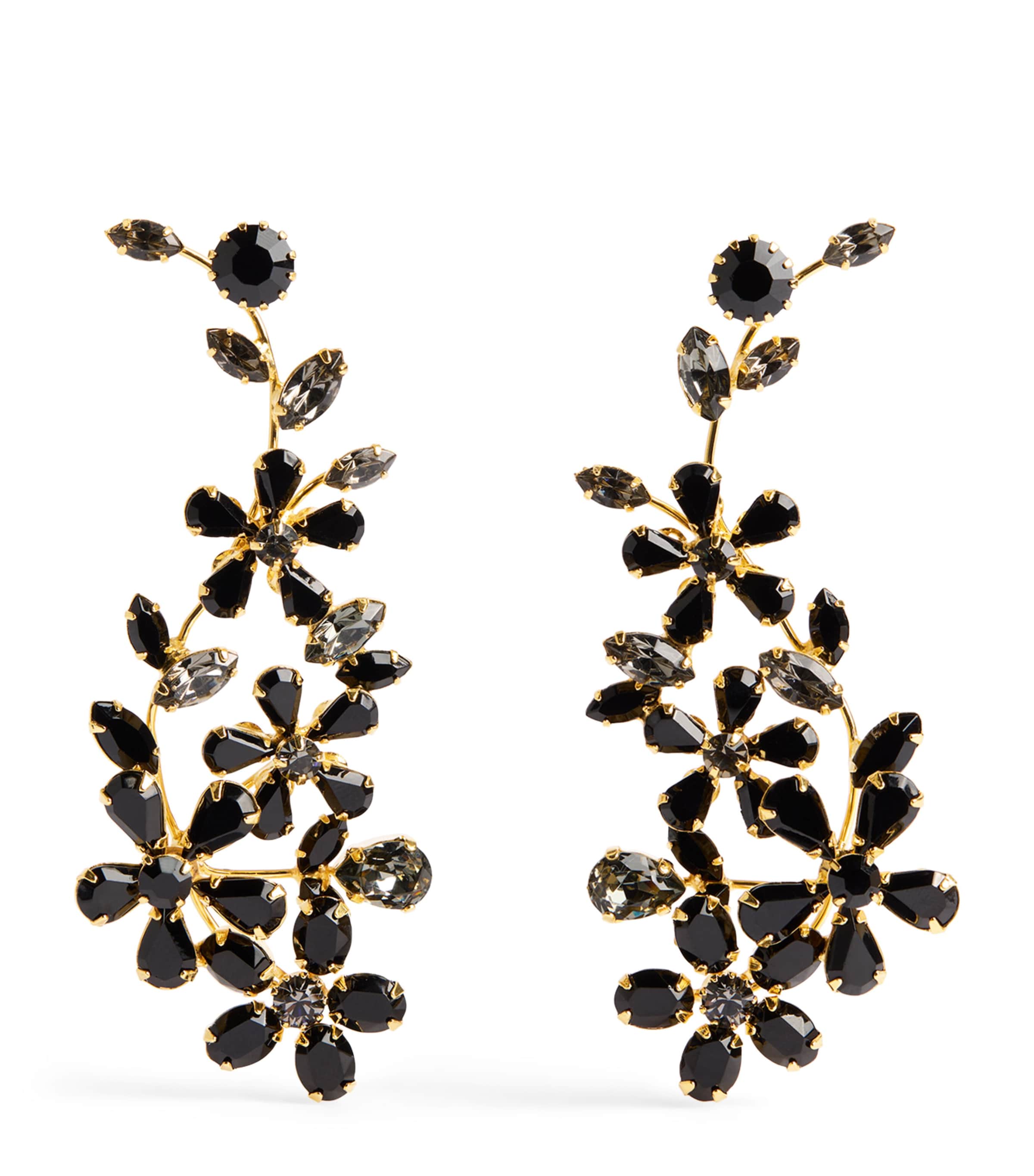 Jennifer Behr Gold-plated Crystal Mirella Earrings In Gold
