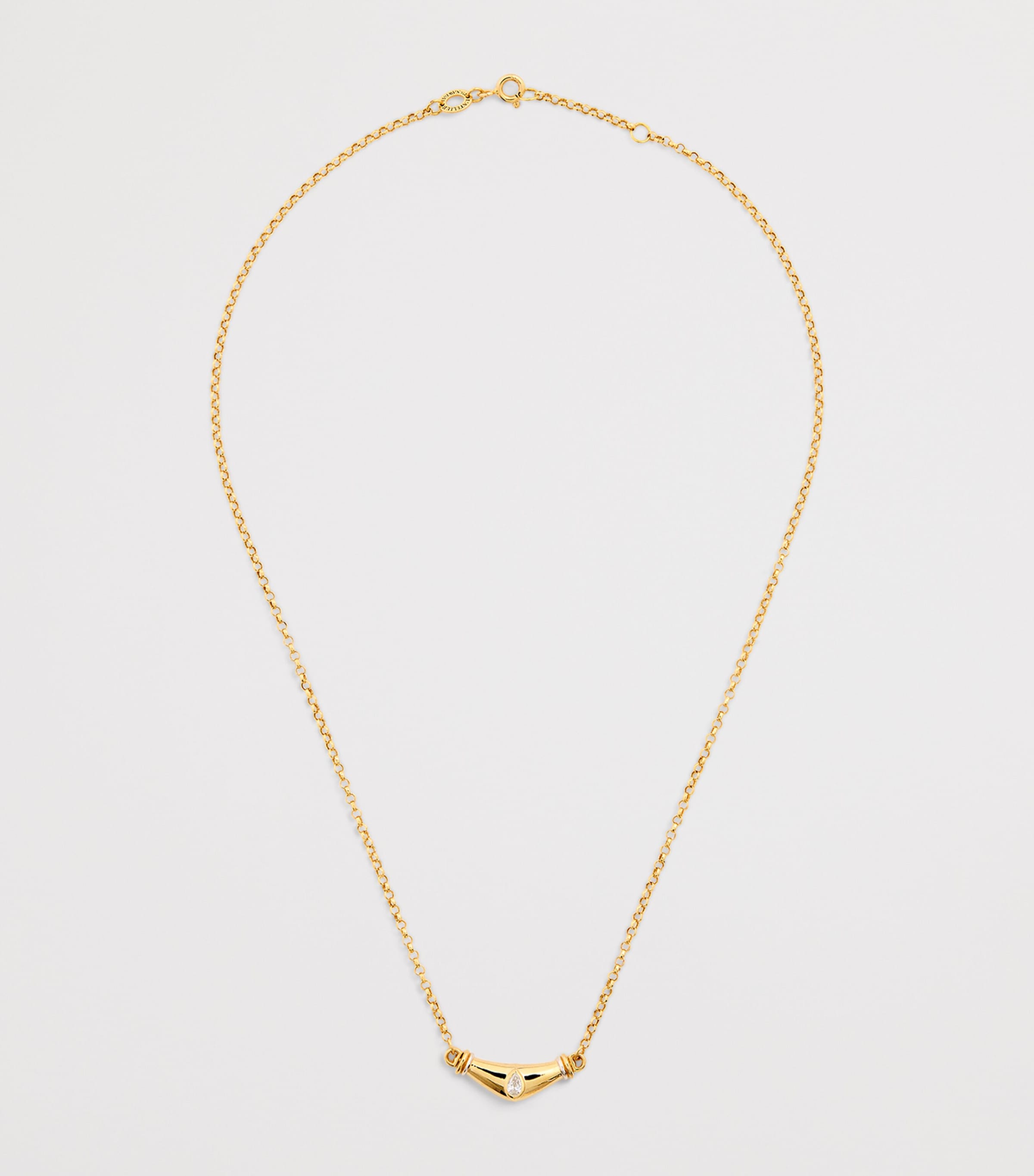 Yellow Gold and Diamond Karma N*93 Necklace YELLOW GOLD Image 3