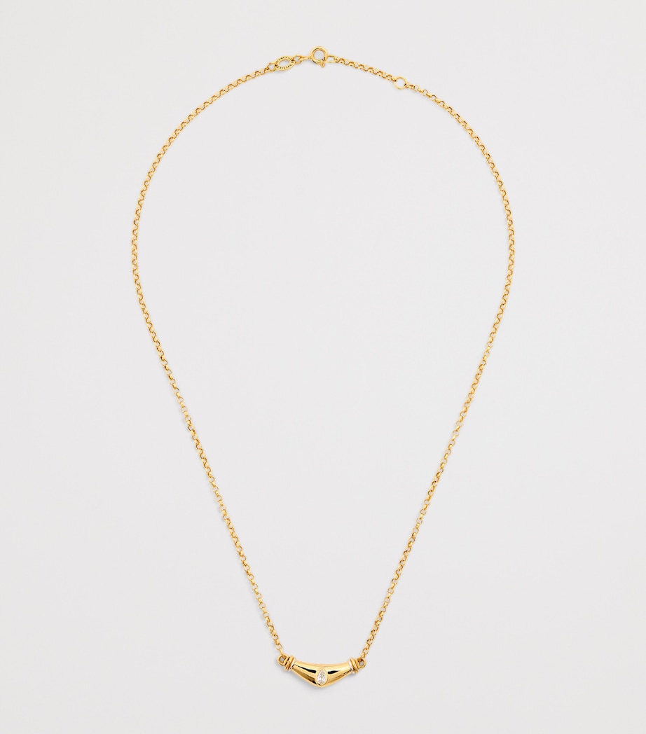 Yellow Gold and Diamond Karma N*93 Necklace YELLOW GOLD Image 3