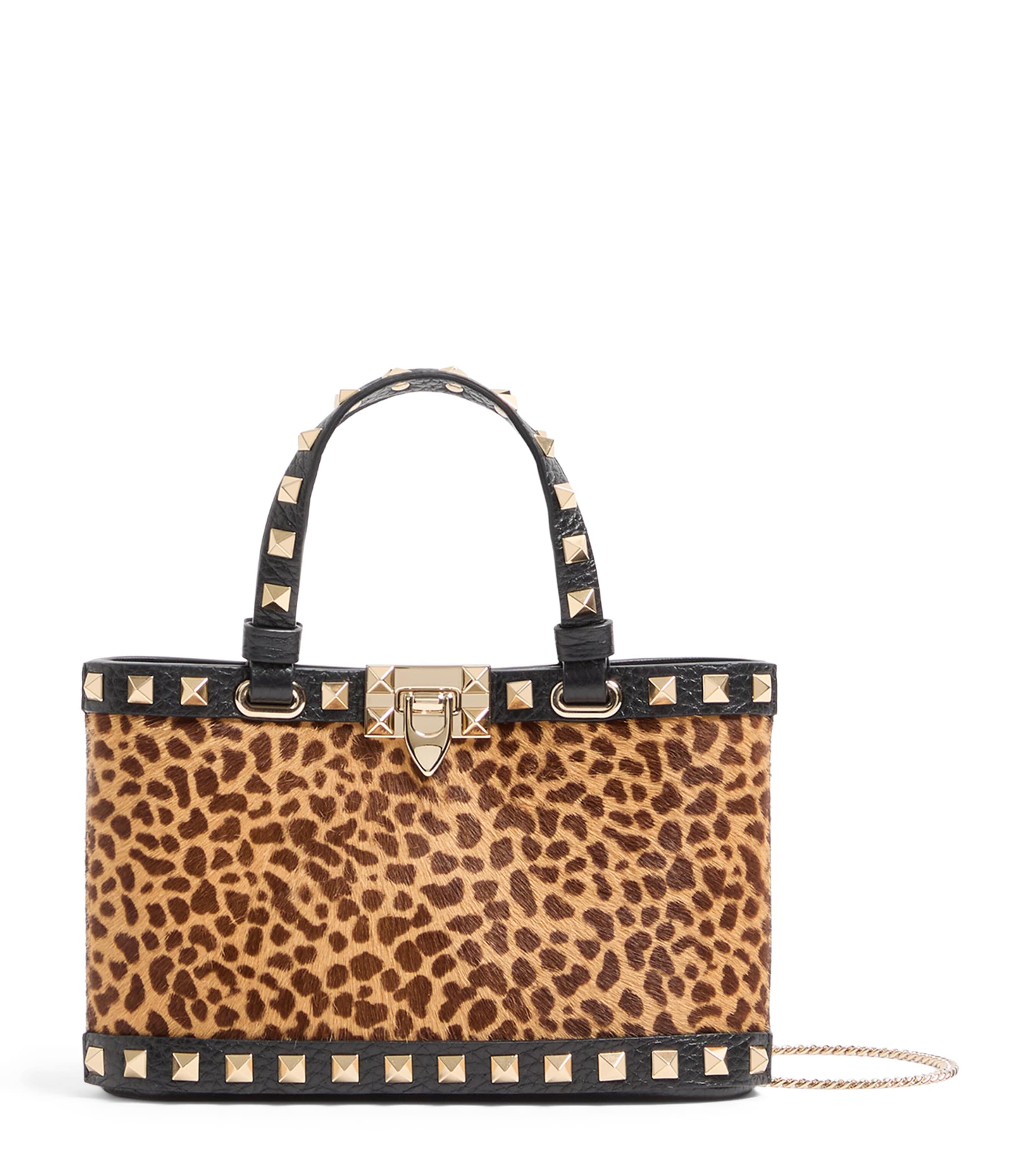 Mini Leather Rockstud Top-Handle Bag C2J Image 1