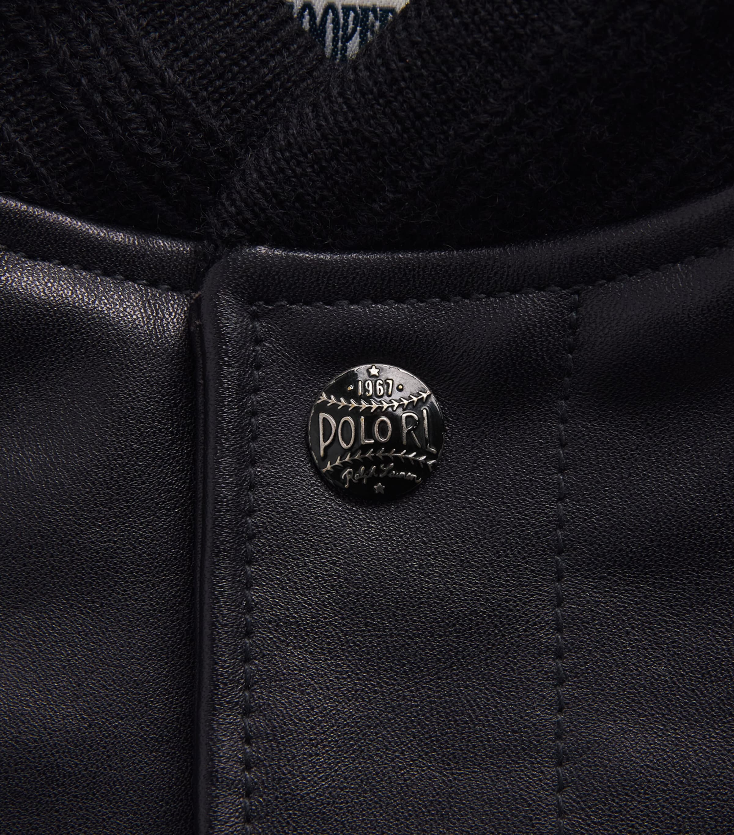 Polo Ralph Lauren Black x Yankees Leather Bomber Jacket | Harrods US