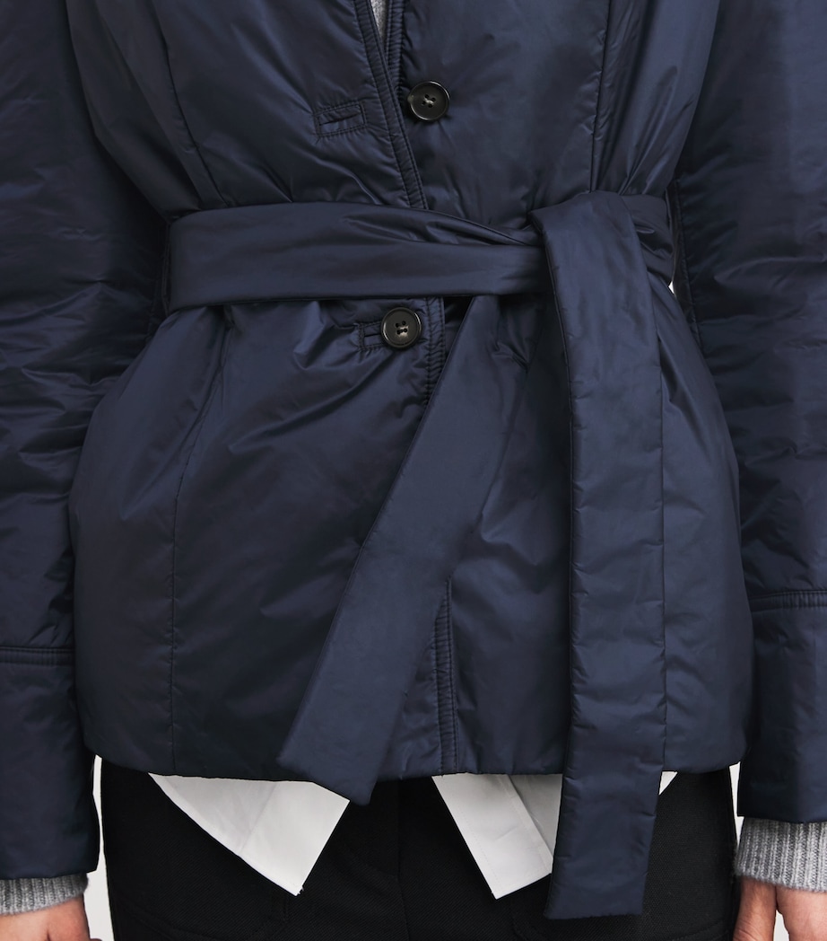 Padded Belted Jacket 012 MIDNIGHT BLUE Image 6