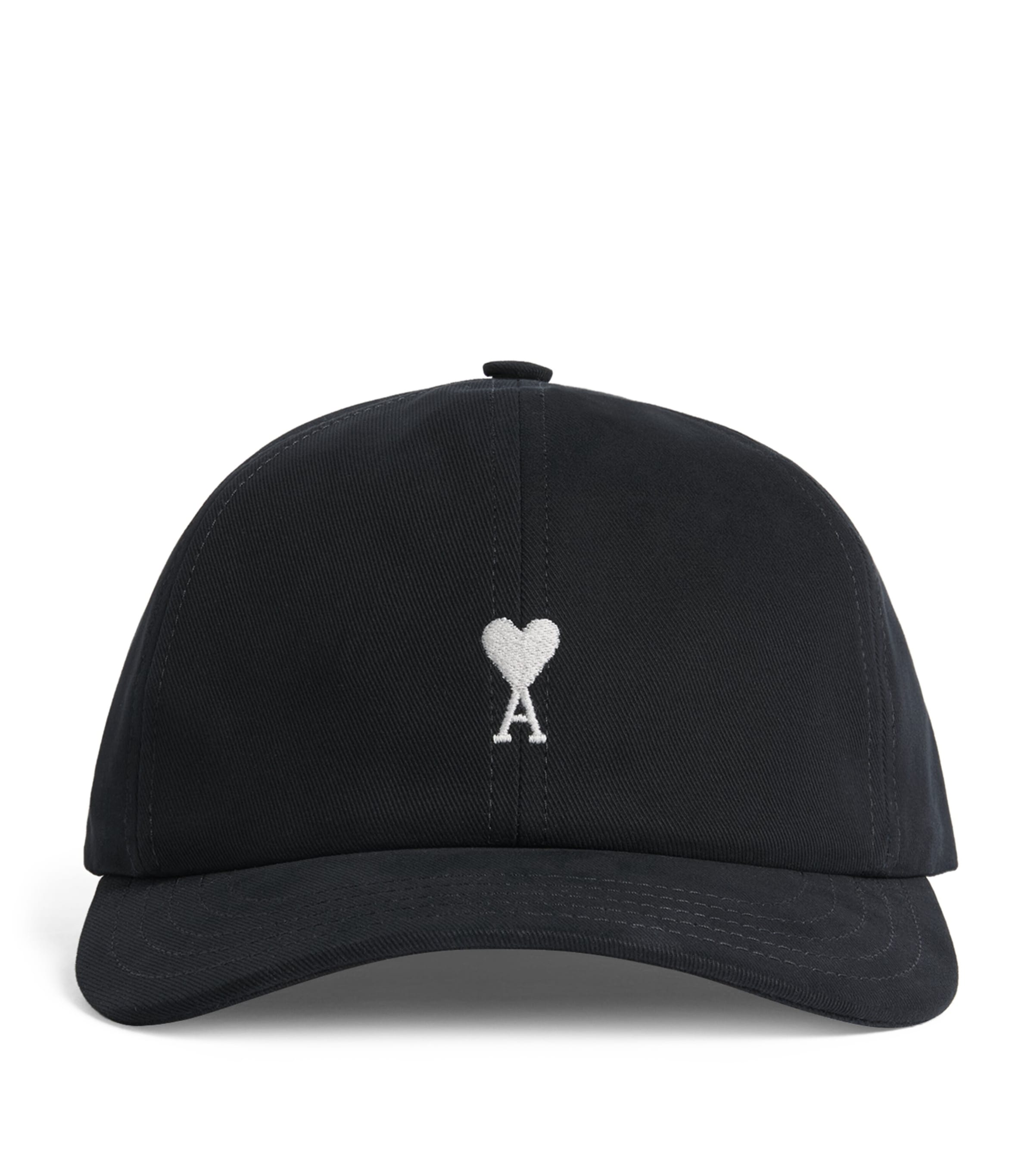 AMI Paris Embroidered Logo Baseball Cap Noir Image 1