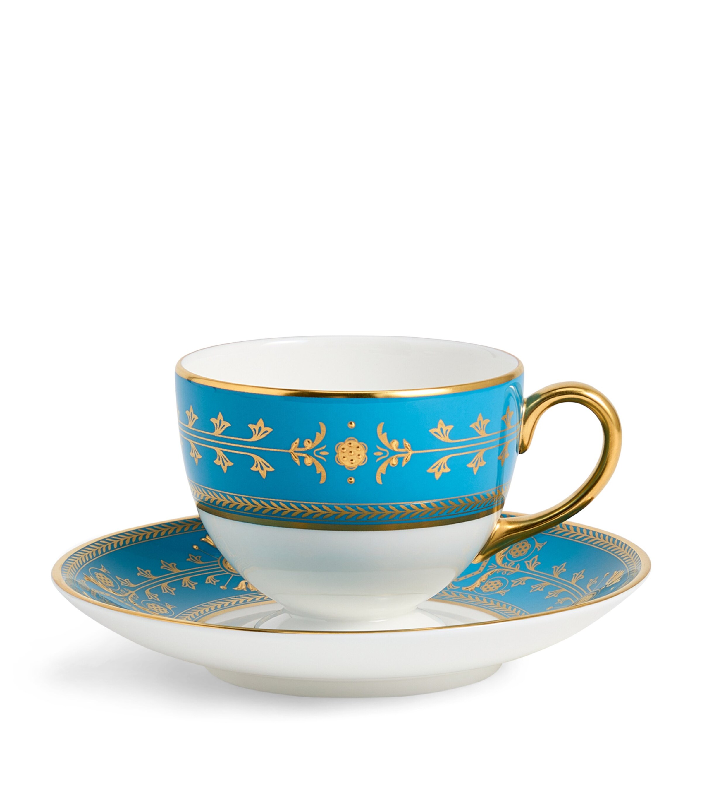 Bone China Bacchus Teacup and Saucer TURQ Image 8