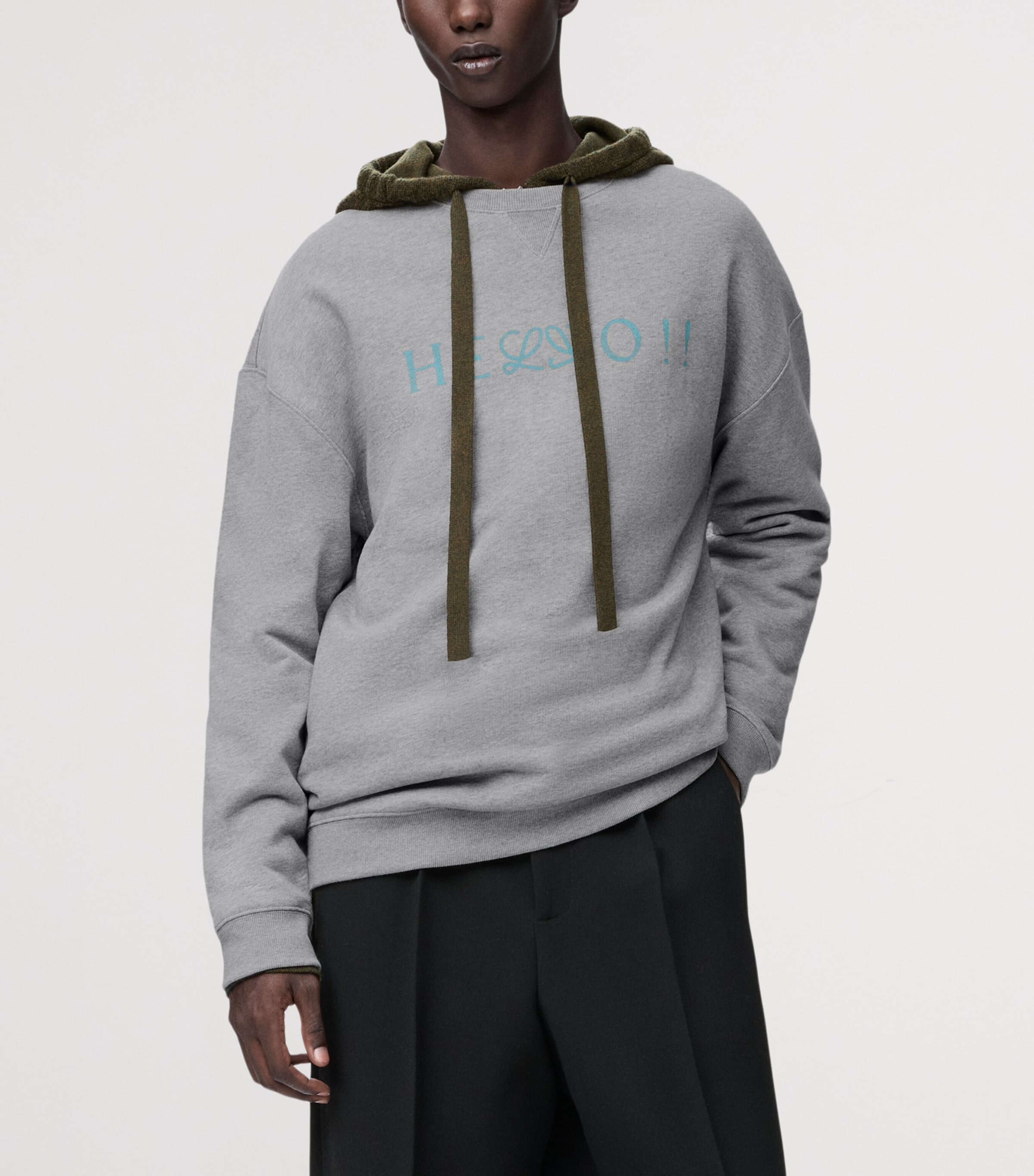 Cotton-Blend Logo Sweatshirt GREY MELANGE Image 3