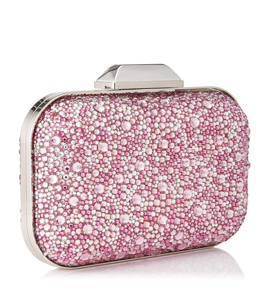 Crystal-Embellished Cloud Clutch Bag ROSE MIX Image 3
