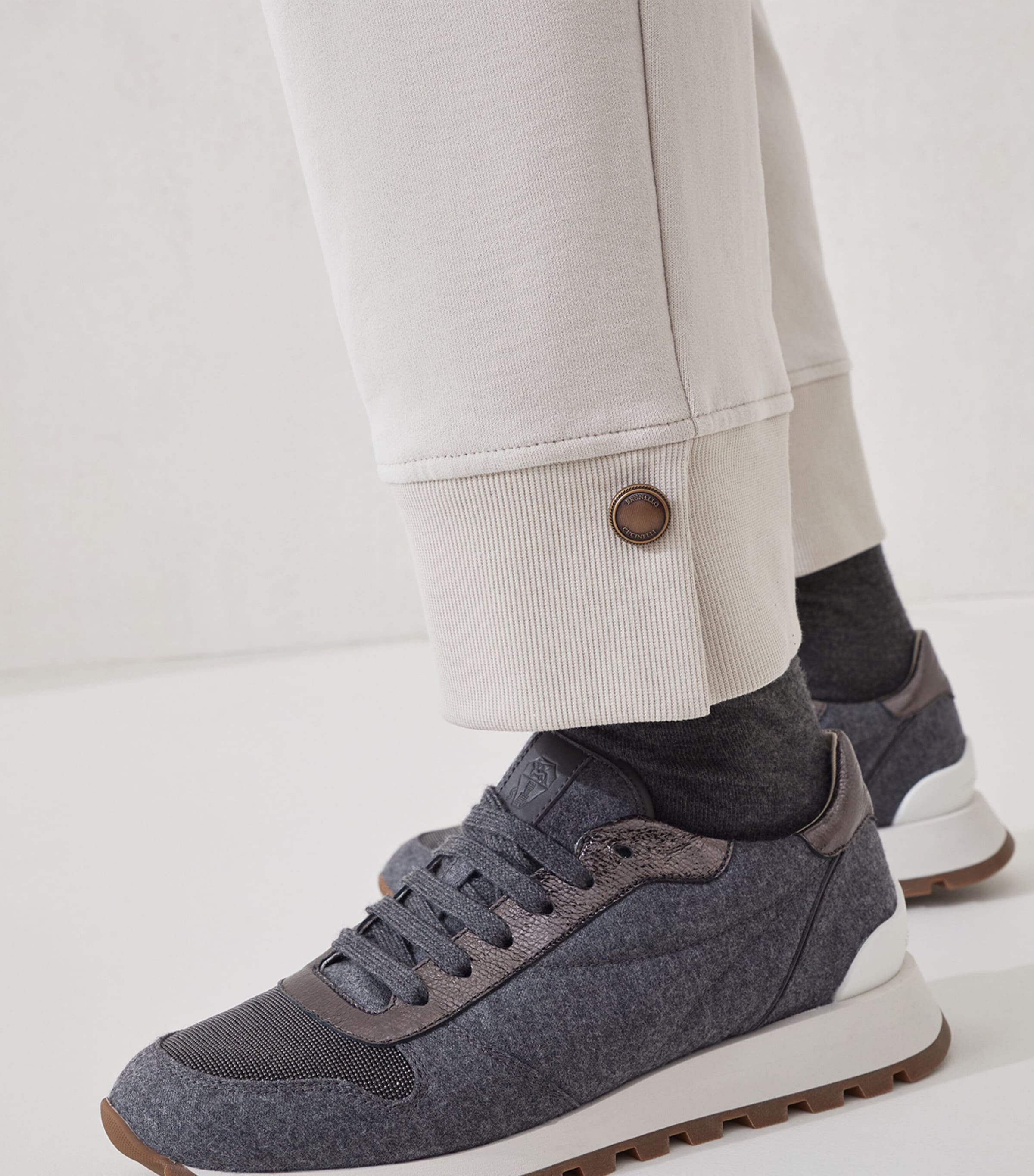 French Terry Cotton Sweatpants CRY36 Image 2