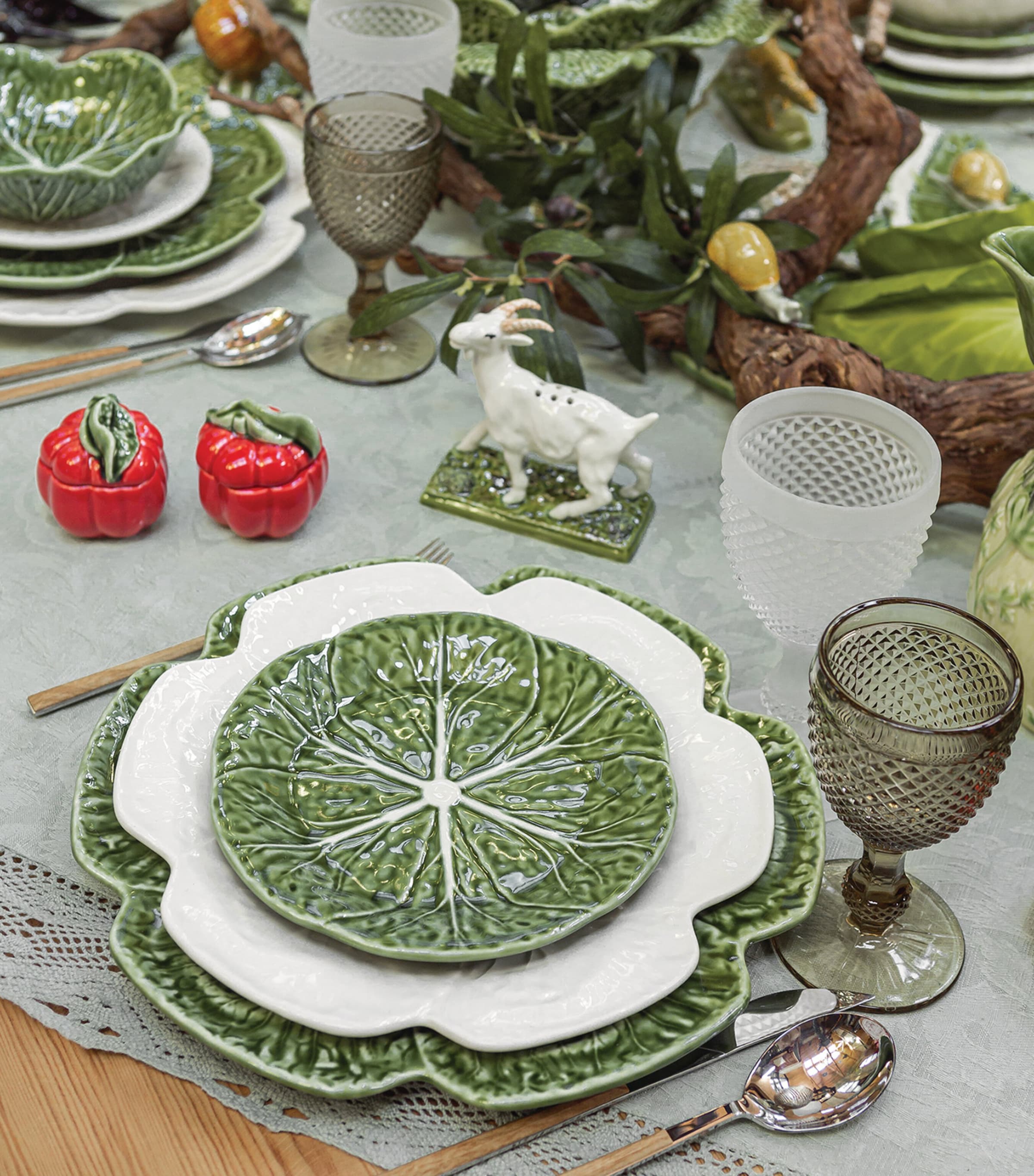 Cabbage Dinner Plate (26.5cm) GREEN Image 2