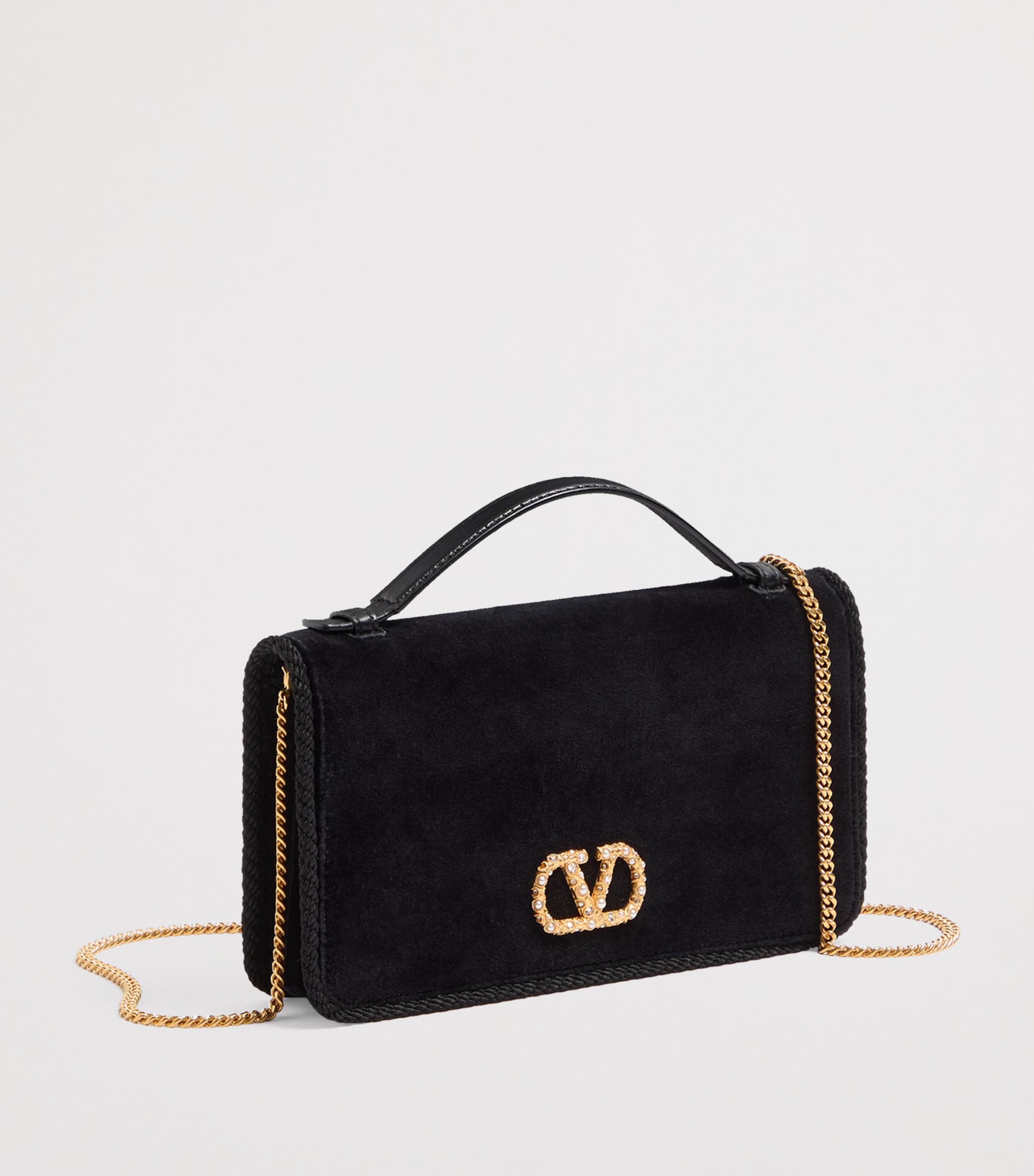 VLogo Signature Wallet with Strap BBK Image 6