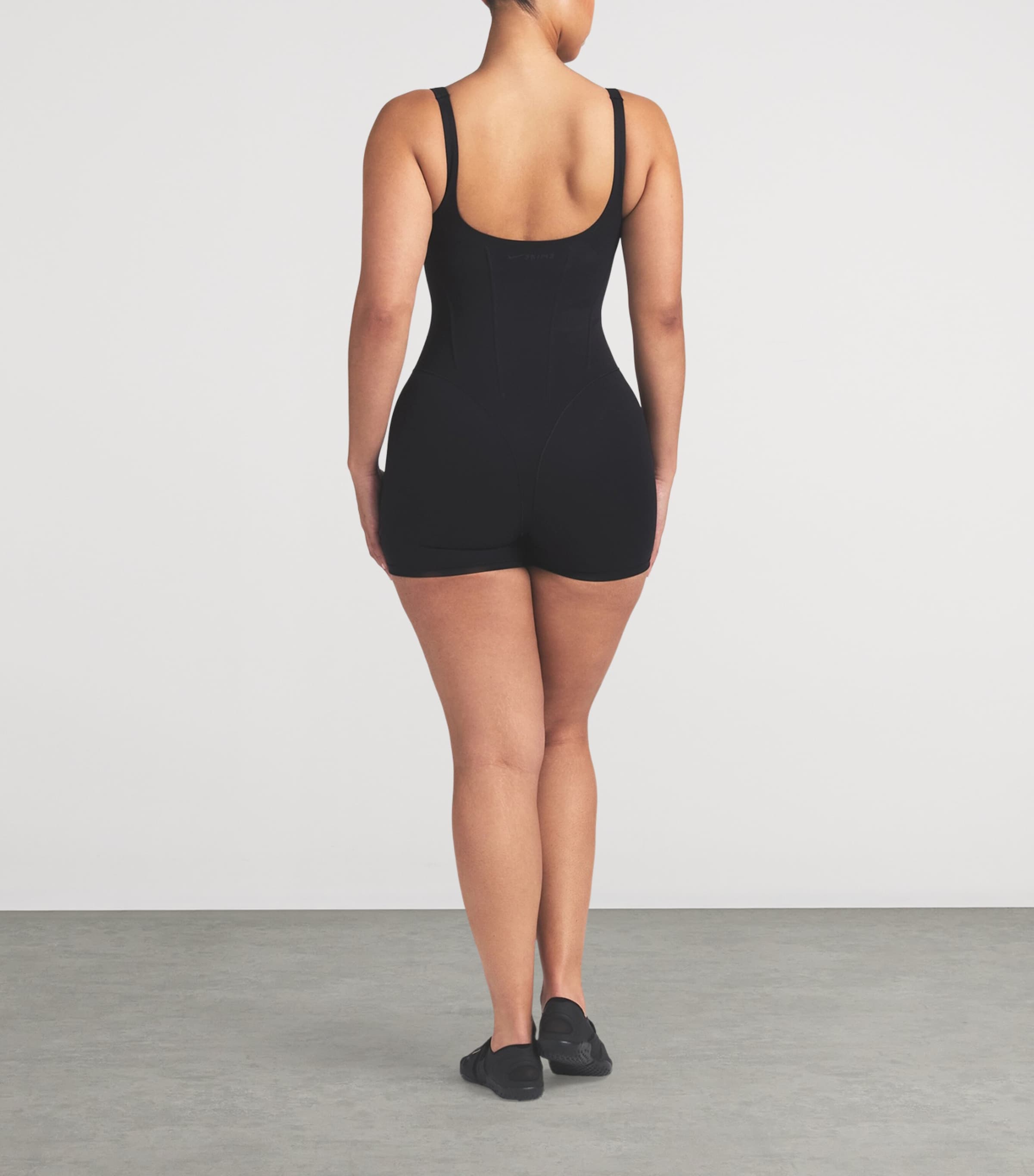 NikeSKIMS Womens NikeSKIMS Corset Short Bodysuit Obsidian Image 5