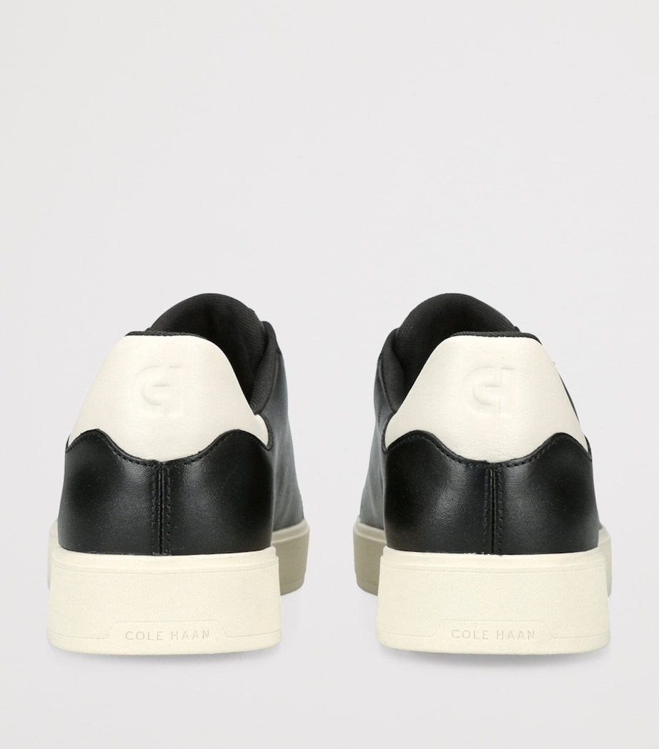 Leather GrandPrø Luxe Slip-On Sneakers BLK/WHITE Image 2