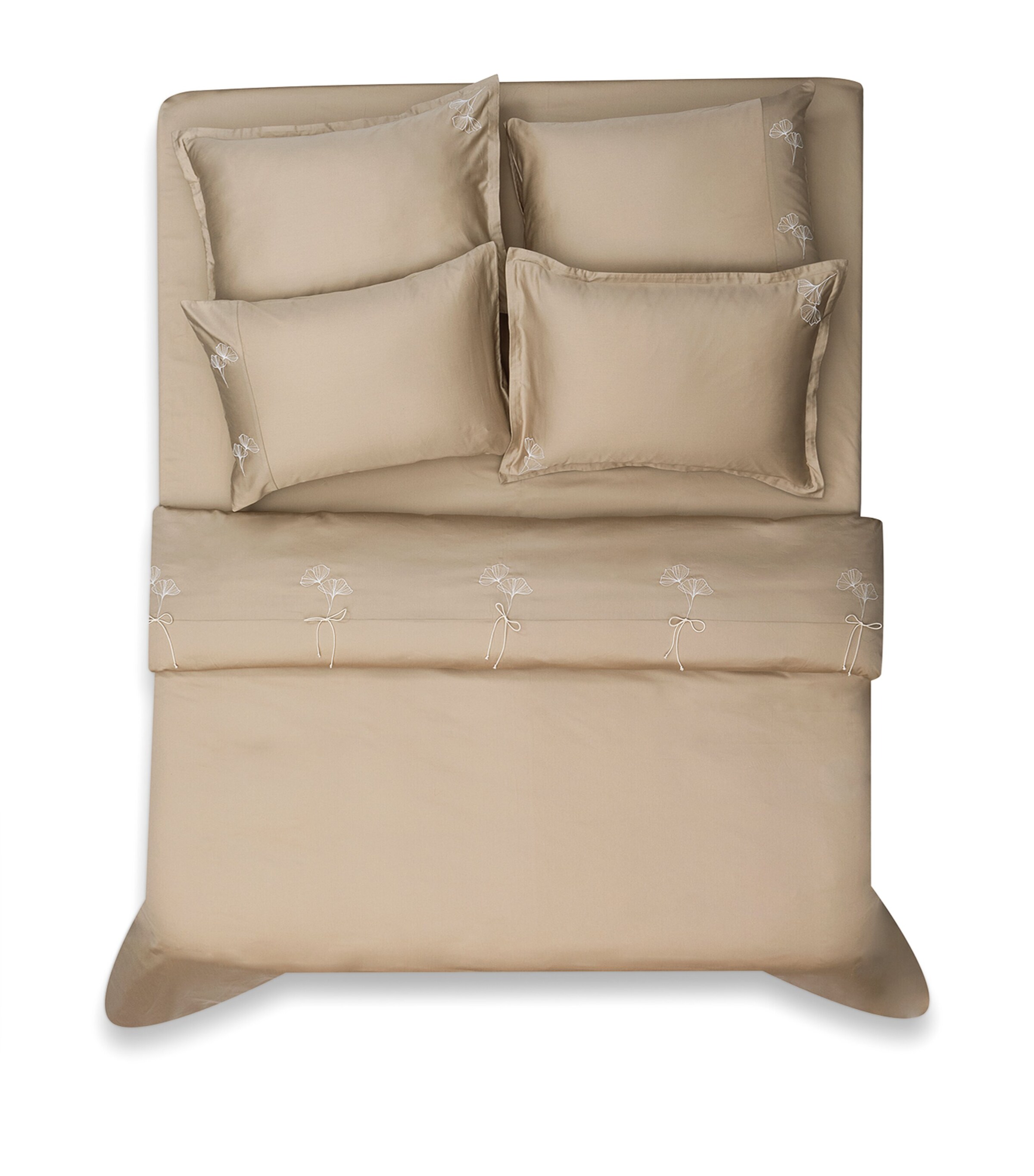 Organic Cotton Sateen Core King Fitted Sheet (160cm x 200cm) FLAX Image 2