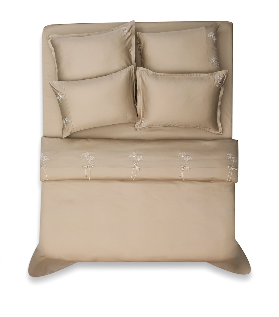 Organic Cotton Sateen Core King Fitted Sheet (160cm x 200cm) FLAX Image 2