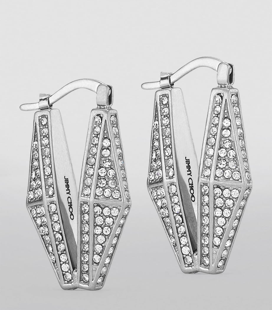 Embellished Diamond Chain Earrings SILVER/CRYSTAL Image 5