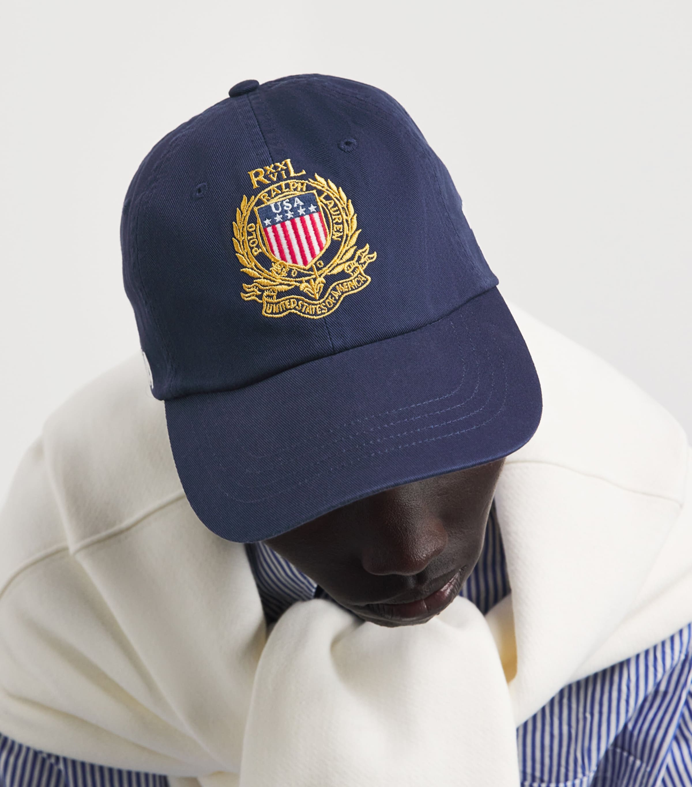 Polo Ralph Lauren Cotton Twill USA Crest Baseball Cap Newport Navy Image 2