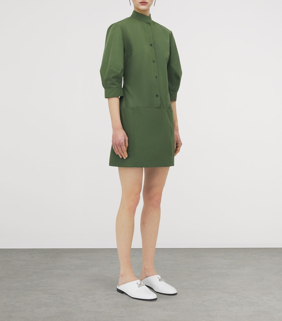 Cotton Poplin Mini Shirt Dress 3009 Image 3