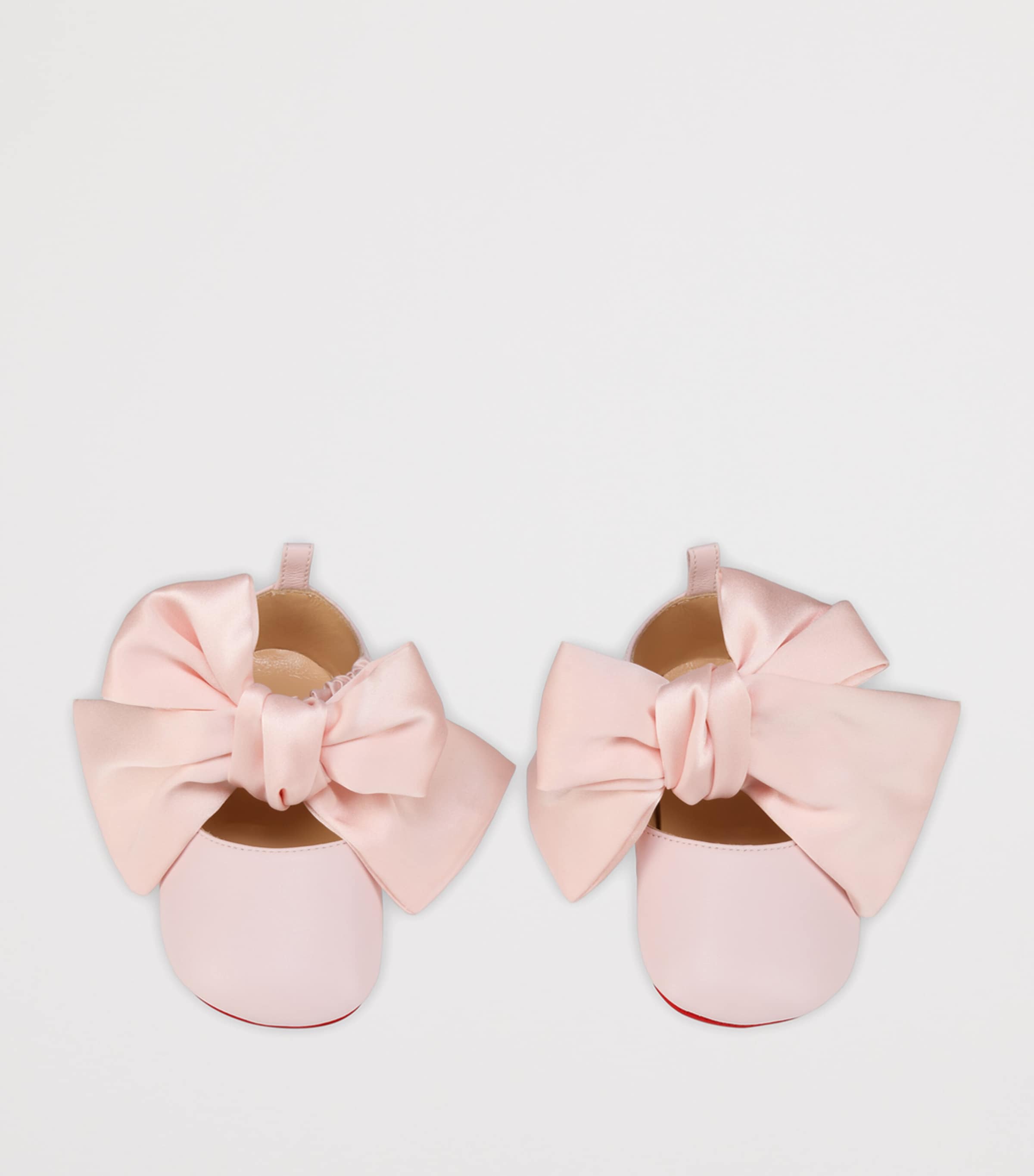 Christian Louboutin Kids 루 베이브 노도 가죽 발레 플랫