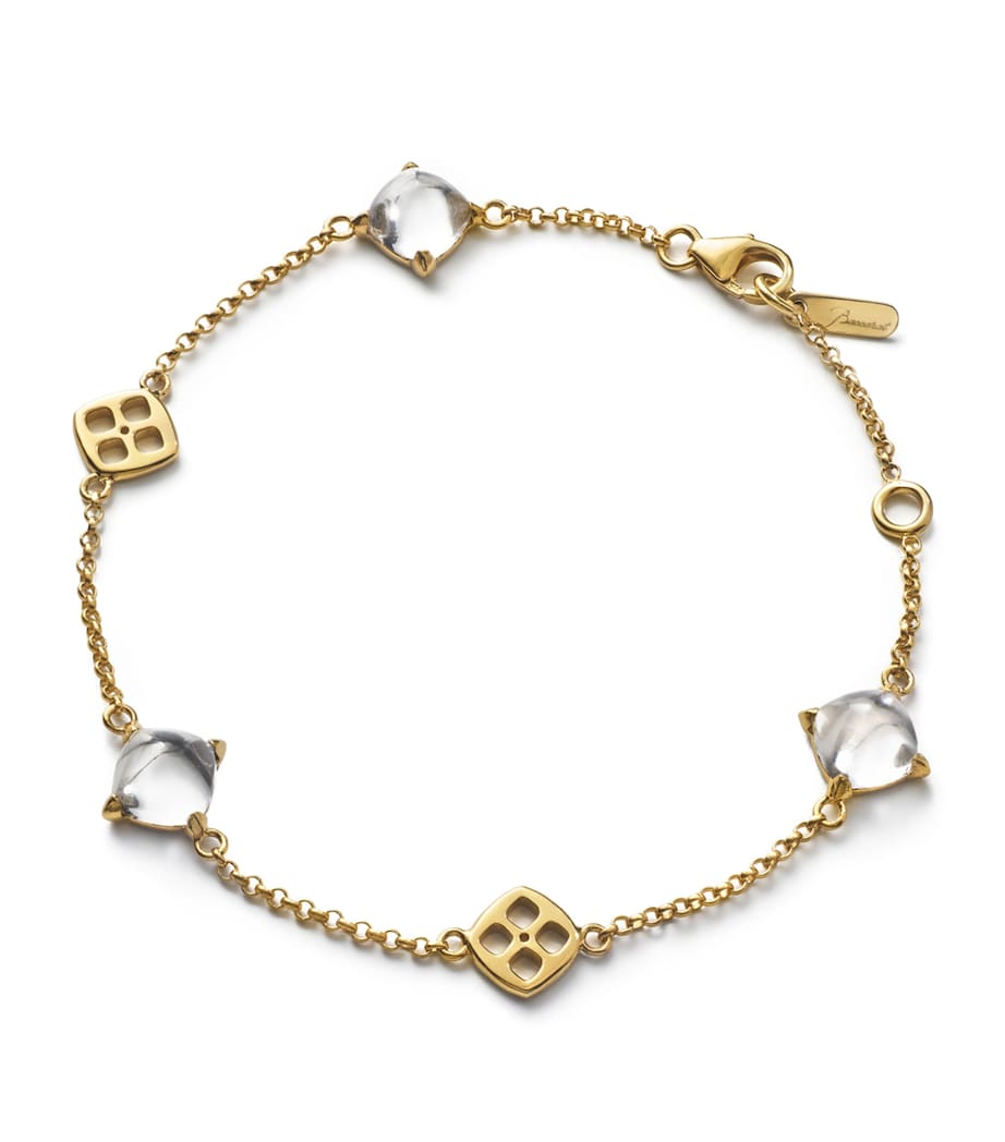 Gold Vermeil and Crystal Mini Médicis Bracelet CLEAR Image 1