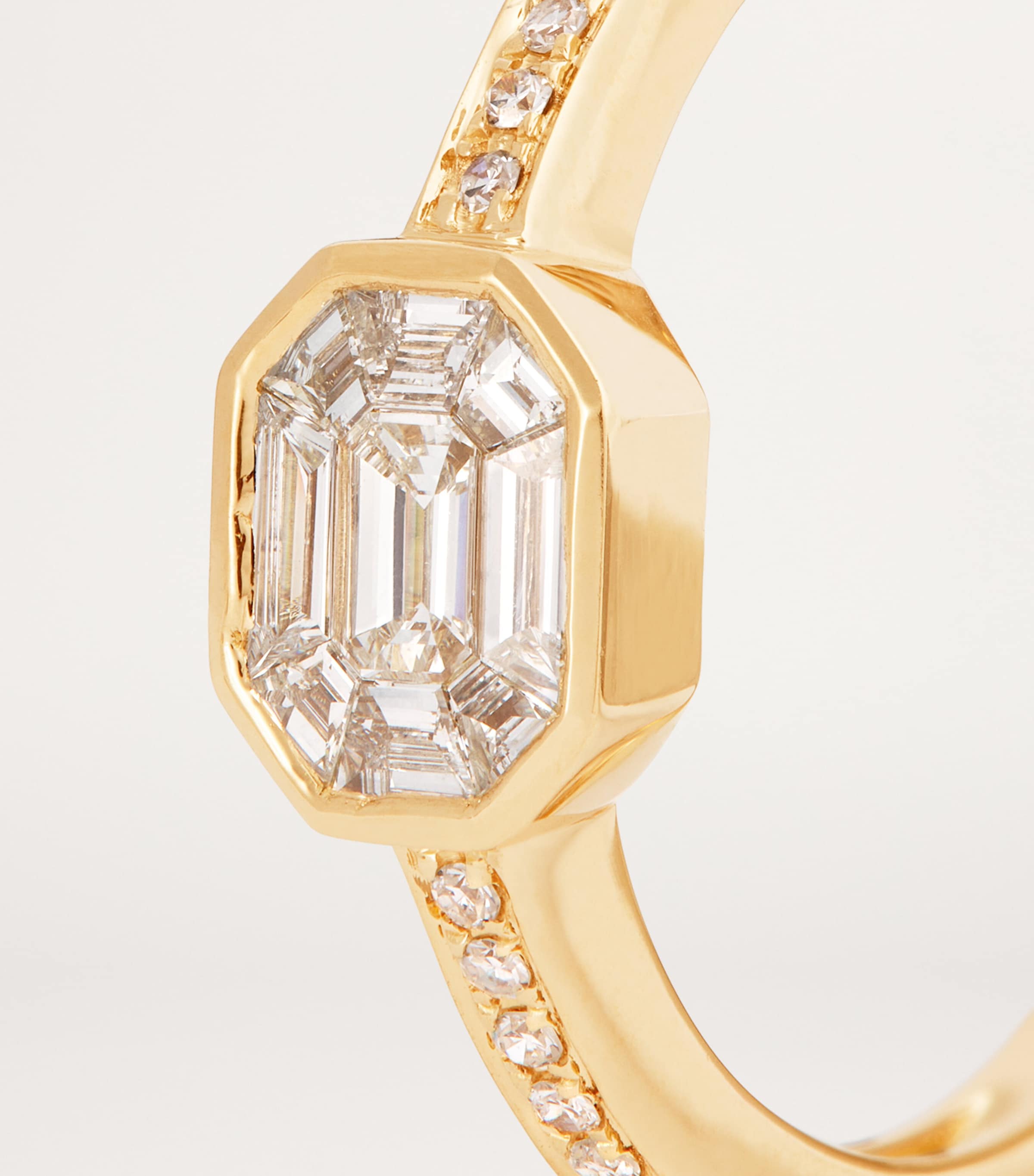 Yellow Gold and Diamond Illusion Ring YELLOW GOLD Image 6