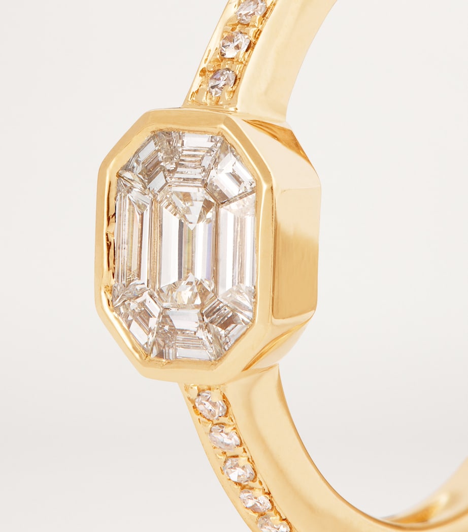 Yellow Gold and Diamond Illusion Ring YELLOW GOLD Image 6