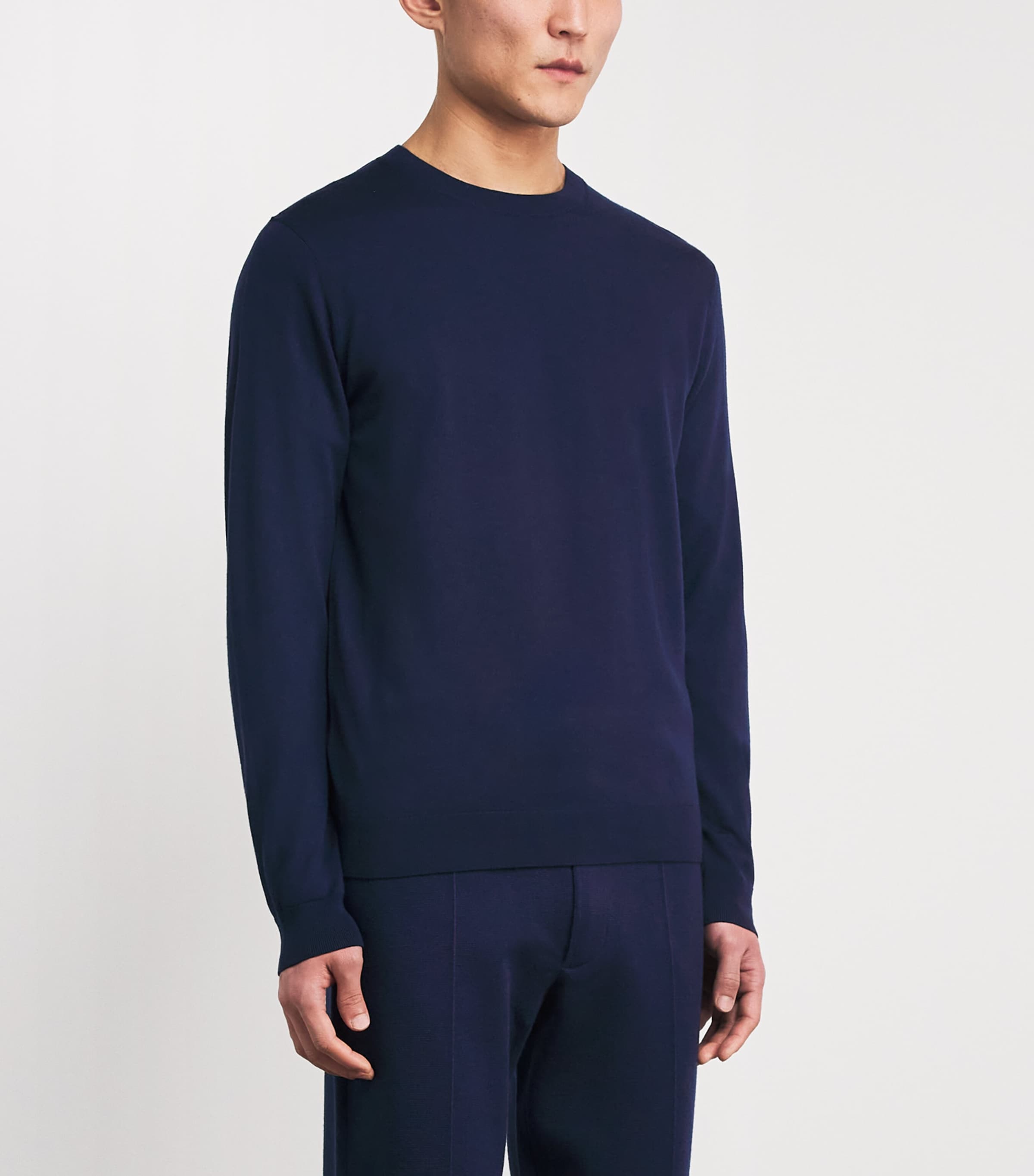 Merino Wool-Blend Sweater 6616 - SPACE BLUE Image 3