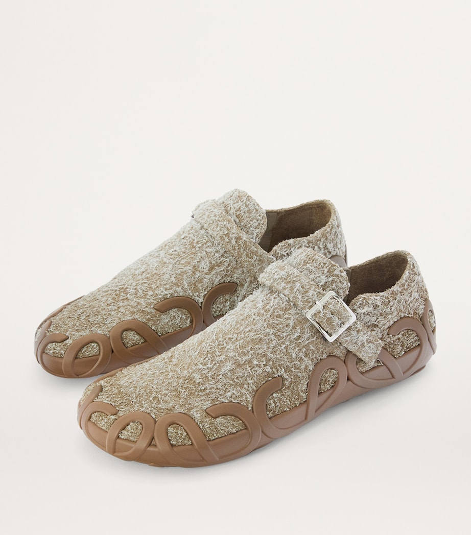 LOEWE Suede Rise Loafers Khaki Green Image 3