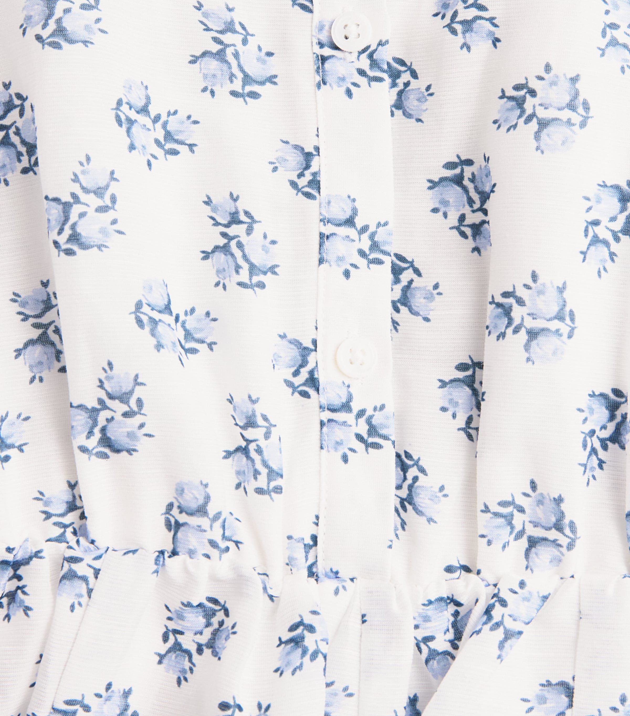 Maje Womens Linen-Blend Floral Print Mini Shirt Dress Blue Small Flowers Image 7