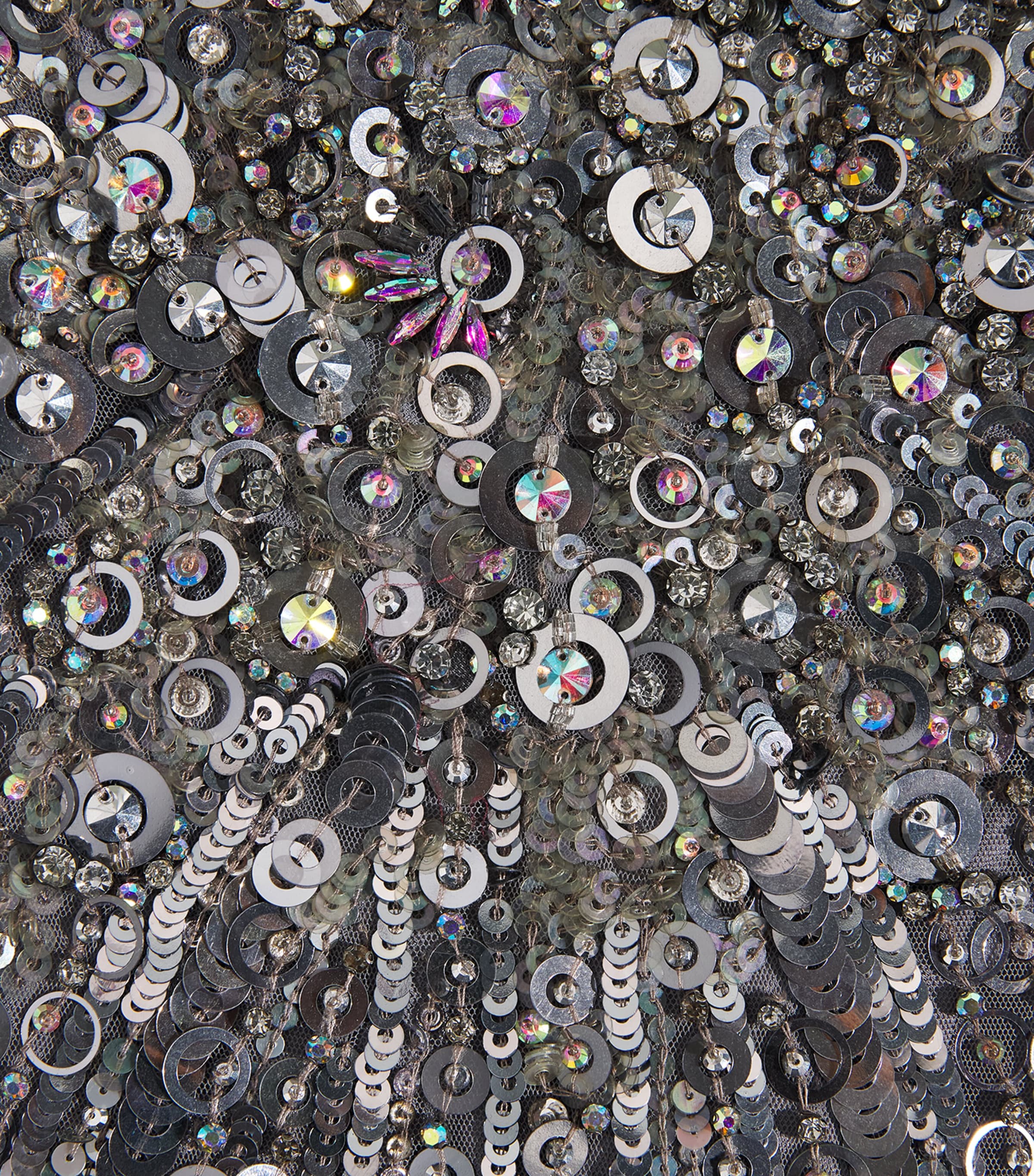 Jenny Packham Womens Embellished Jupiter Mini Dress Steel Ash Image 6