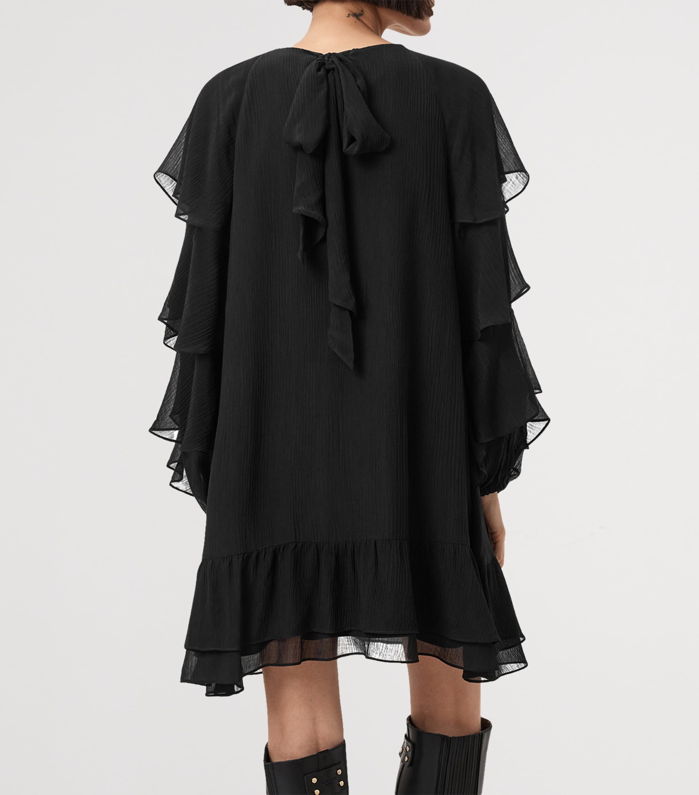 Ruffled Lissie Mini Dress BLACK Image 3