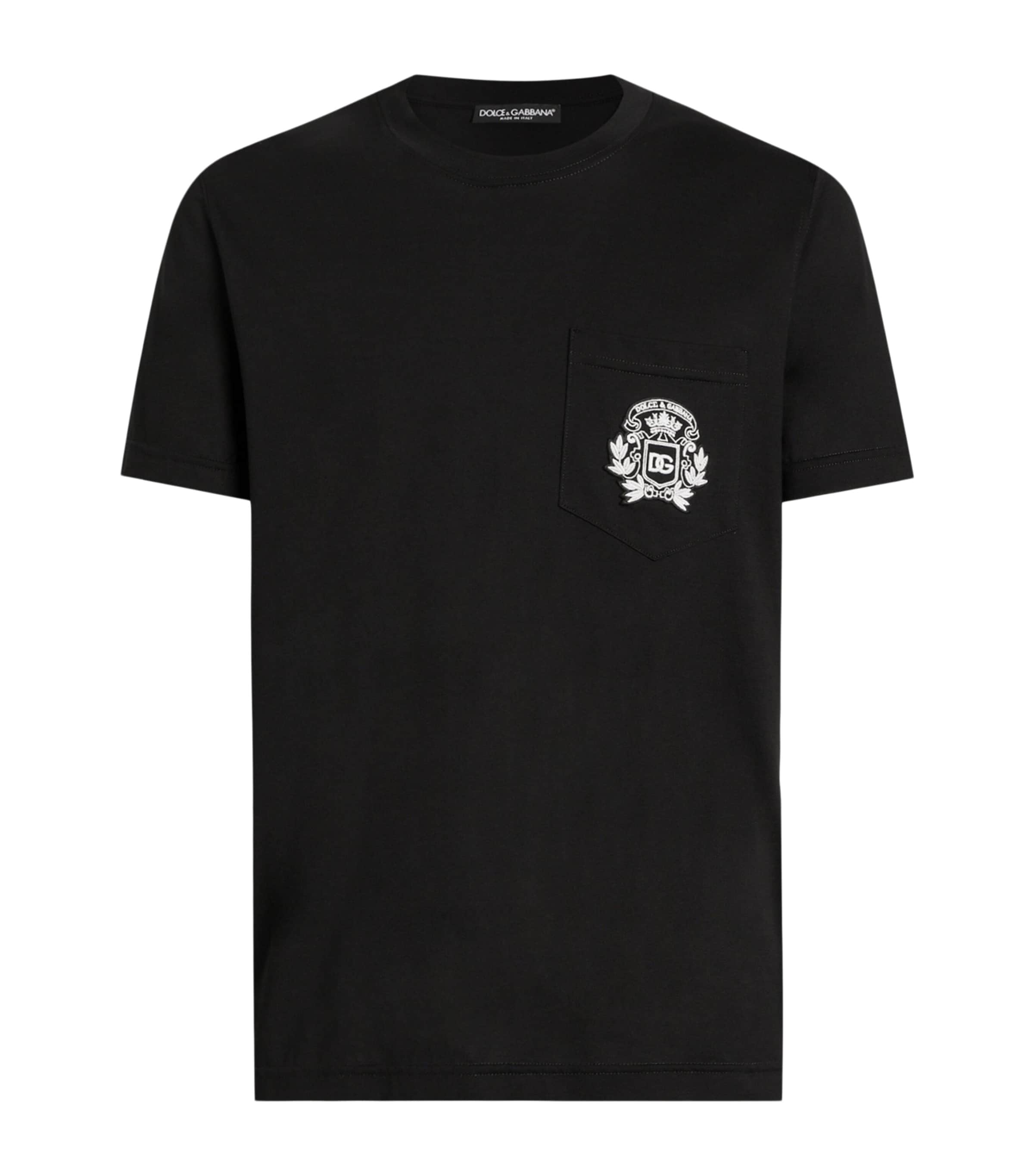 Cotton Embroidered Logo T-Shirt N0000-BLACK Image 1
