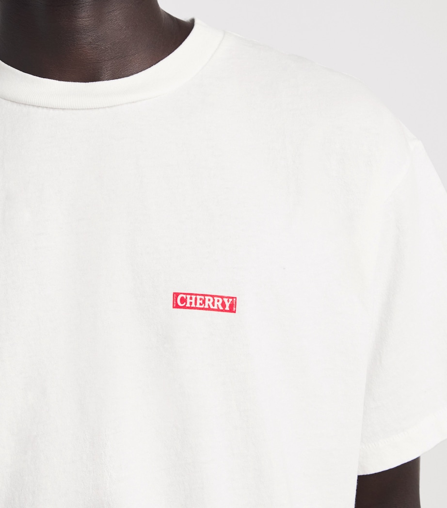Cherry Los Angeles Mens Desert Boxy T-Shirt Vintage White Image 3