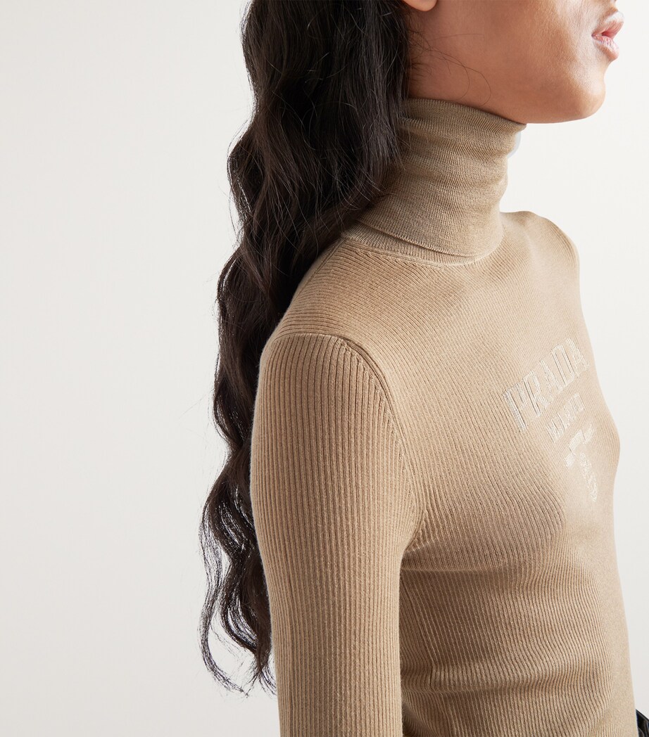Wool Logo Rollneck Sweater F0040 Image 5