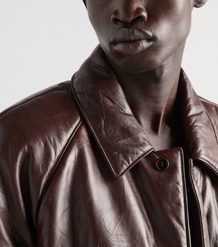 Prada Mens Padded Nappa Leather Jacket Brown Image 6