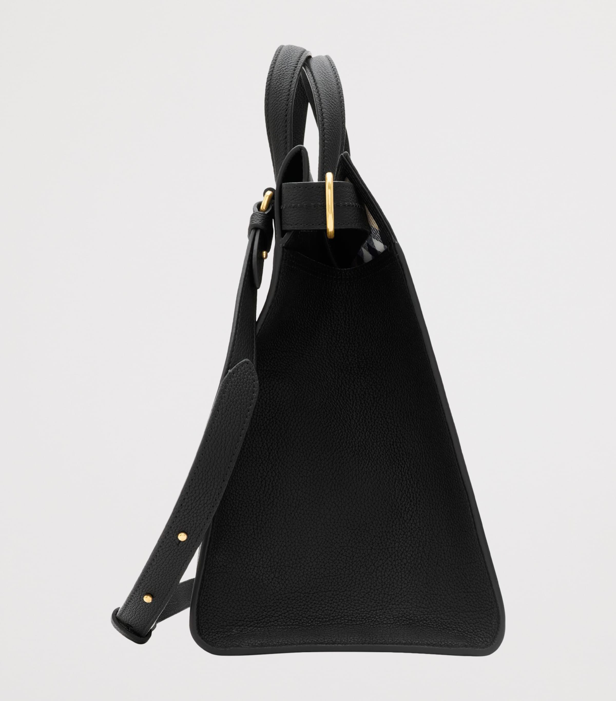 Medium Calfskin Cotswolds Tote Bag BLACK Image 5