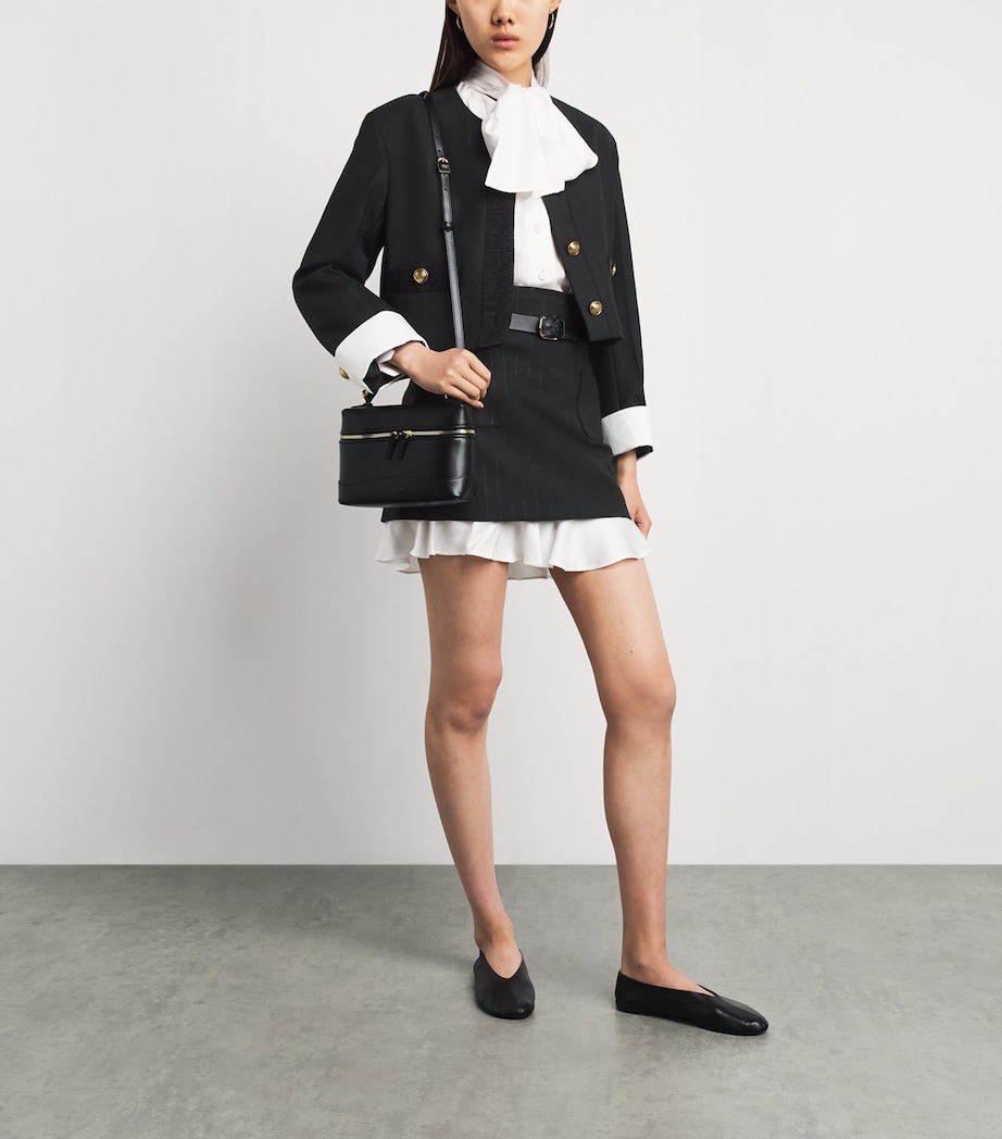 Sandro Paris Womens Cropped Tailored Jacket Black Image 2