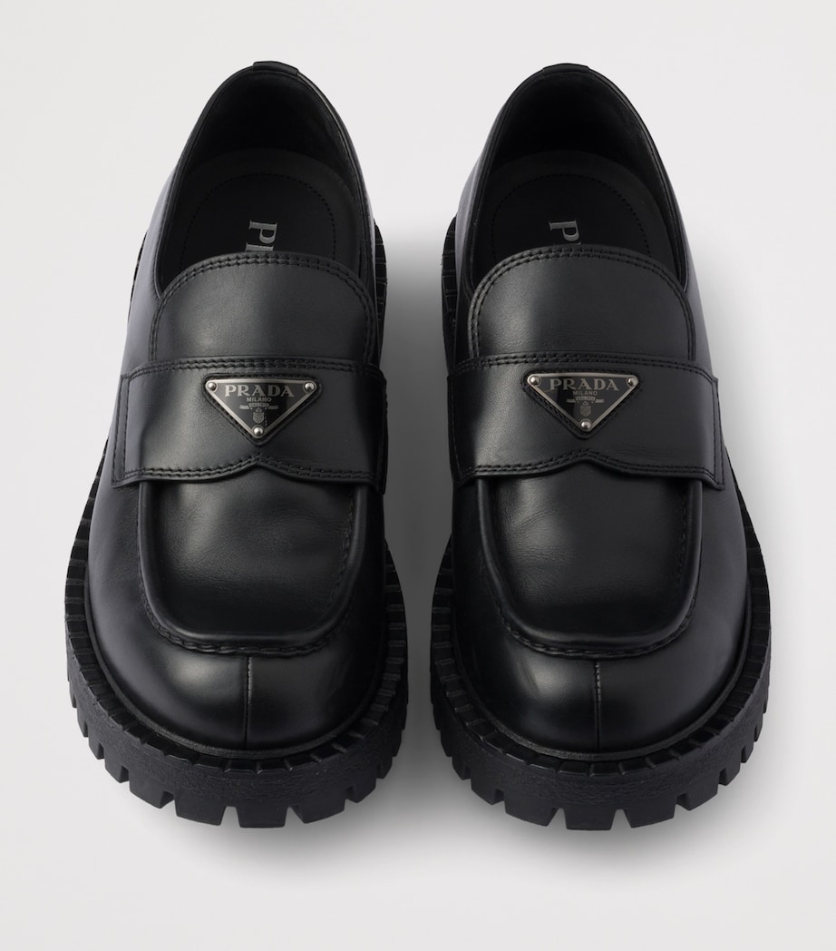 Brushed Leather Loafers F0002 Image 4