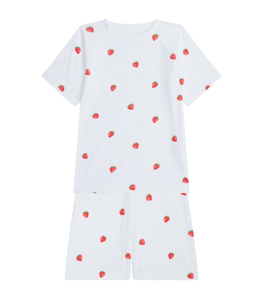 Rosa & Blue Bamboo-Cotton Strawberry Pyjama Set (5-6 Years) Strawberry Image 1