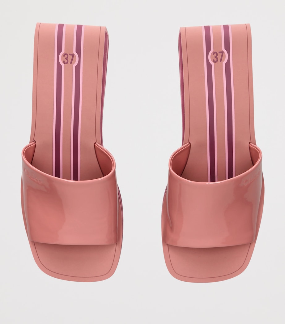 Chloé Swimming Cool Wedge Sandals 90 Pink Image 3